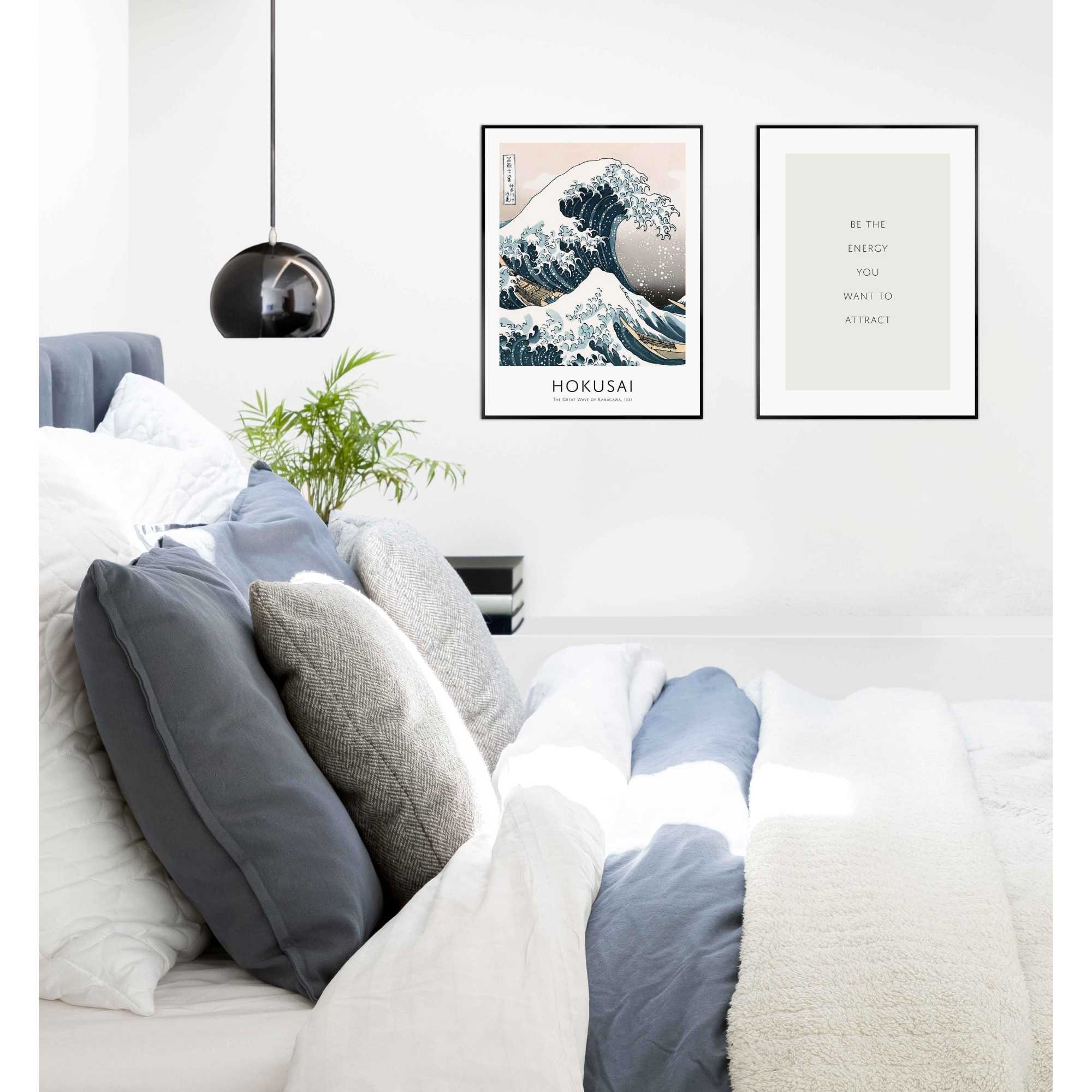 Reinders Poster "Energy", Wohnzimmer - Hokusai - Blau - MDF - Kunst - 30x40 günstig online kaufen