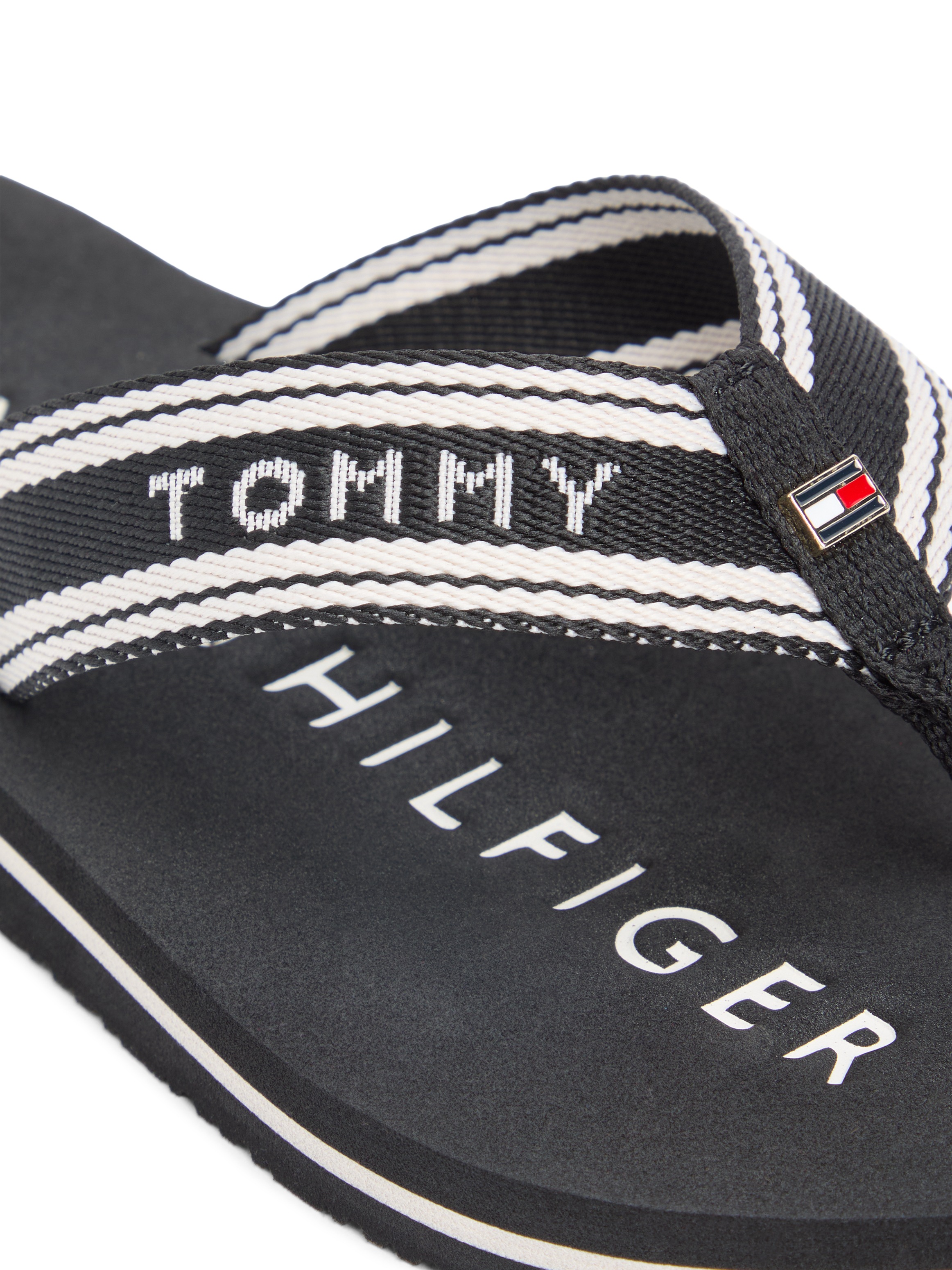 Tommy Hilfiger Zehentrenner "TH WEBBING SUMMER SANDAL" Sommerschuh, Strands günstig online kaufen