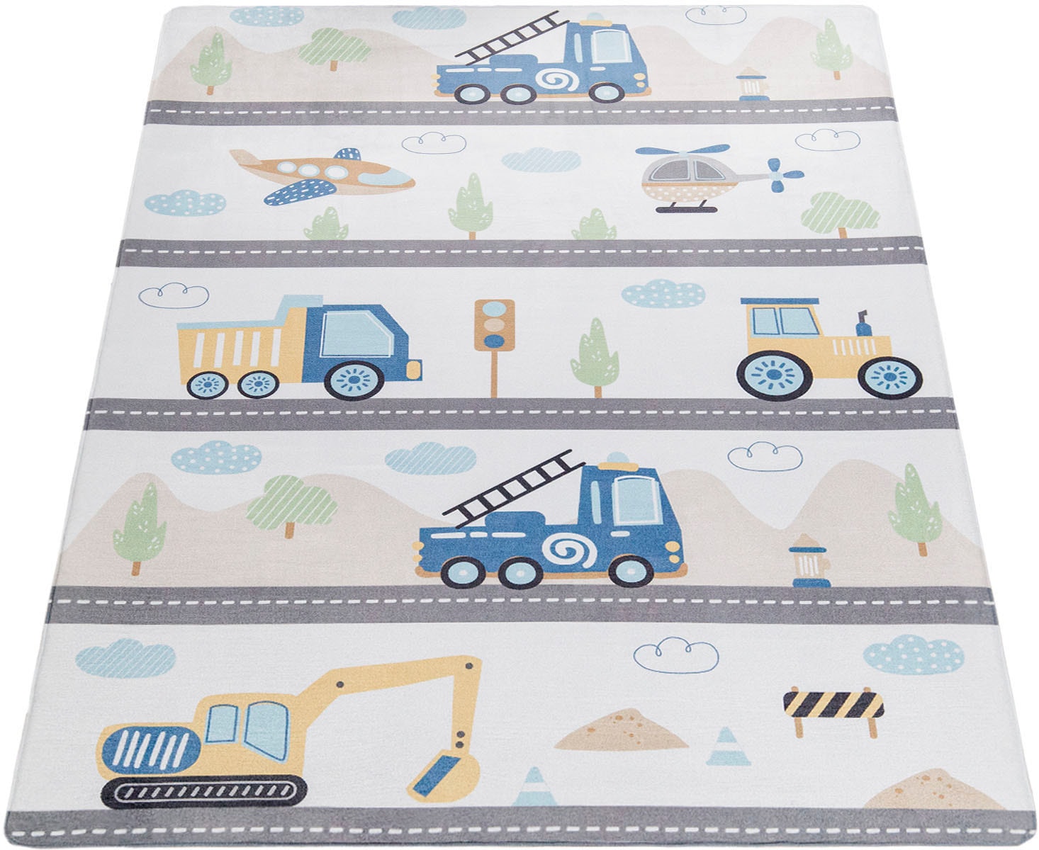 Paco Home Kinderteppich "Chicos 561" rechteckig 4 mm Höhe Flachgewebe, Spie günstig online kaufen