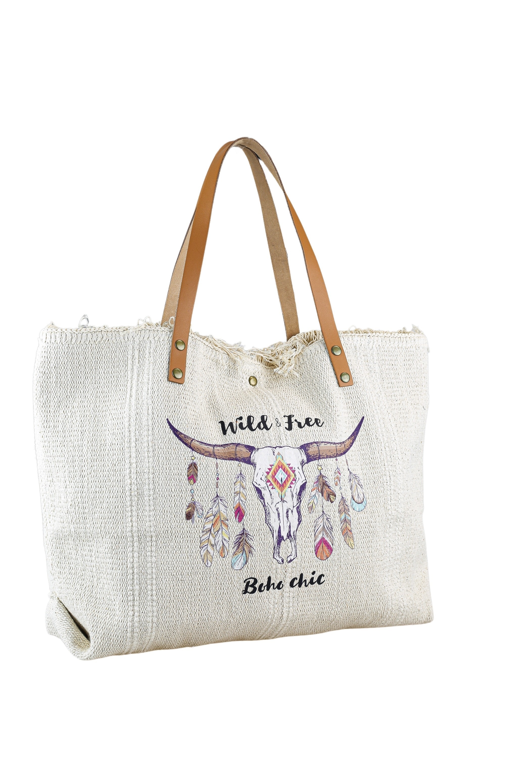 COLLEZIONE ALESSANDRO "Wild and Free" aus Baumwolle mit echtem Leder