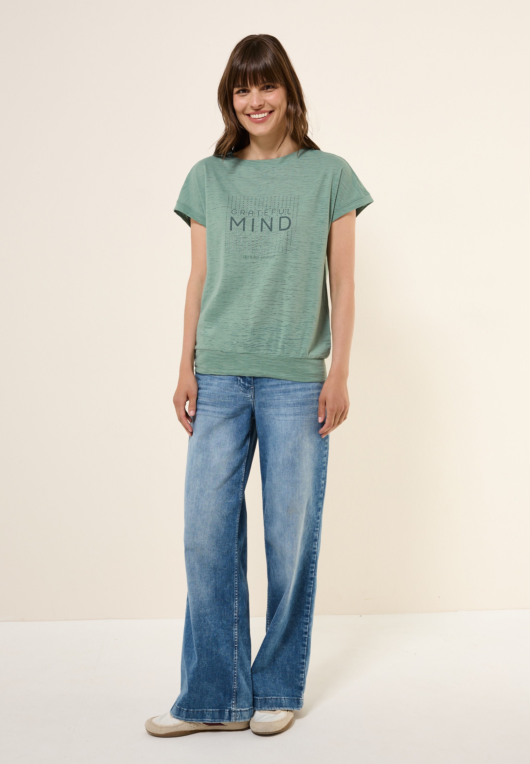 Cecil T-Shirt, mit U-Boot-Ausschnitt