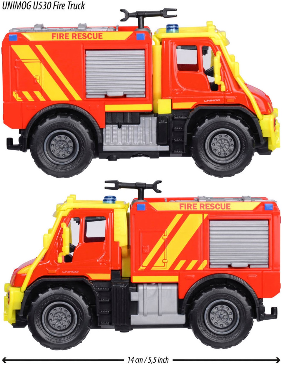 majORETTE Spielzeug-Feuerwehr »Unimog U530 Fire Truck«, mit Licht und Sound