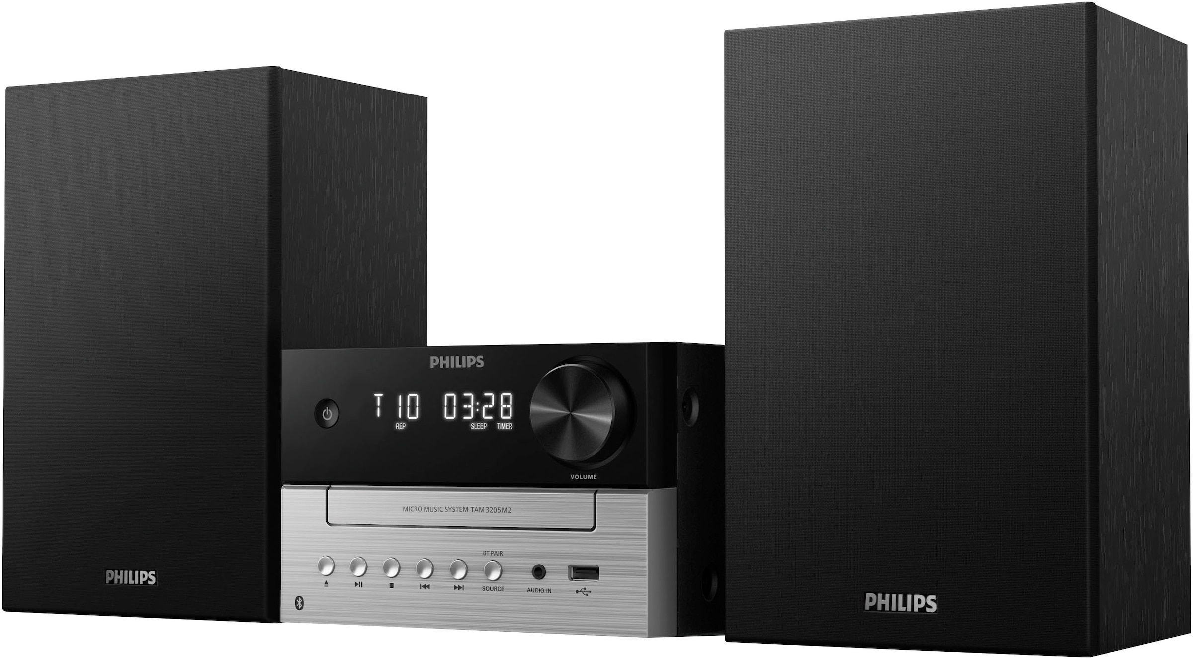 PHILIPS Stereoanlage "TAM3205M2/12", B:58cm H:31cm T:17,5cm, silber, Radios