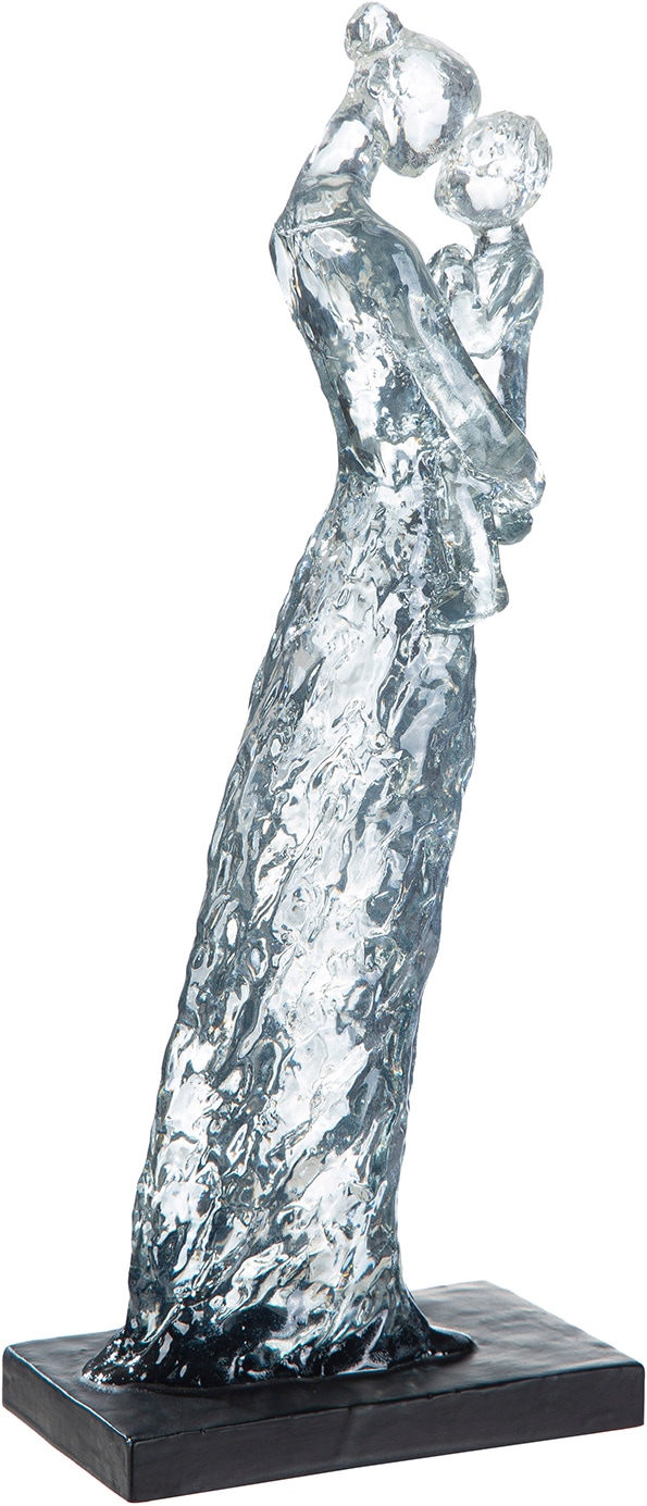 GILDE Skulptur "Skulptur Mutter und Kind schwarz H. 32 cm" Geborgenheit Liebe Emotion Familienmotiv Symbolfigur