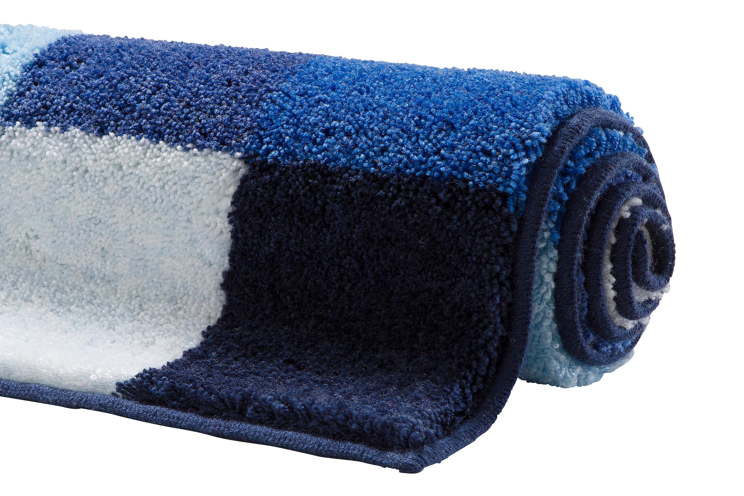 Grund Badematte »Mosaik, Badvorleger, Badezimmer Teppich, sehr weich«, rutschhemmend beschichtet, fußbodenheizungsgeeignet, angenehm weich, auch als 3 teiliges Set erhältlich, Made in Europe