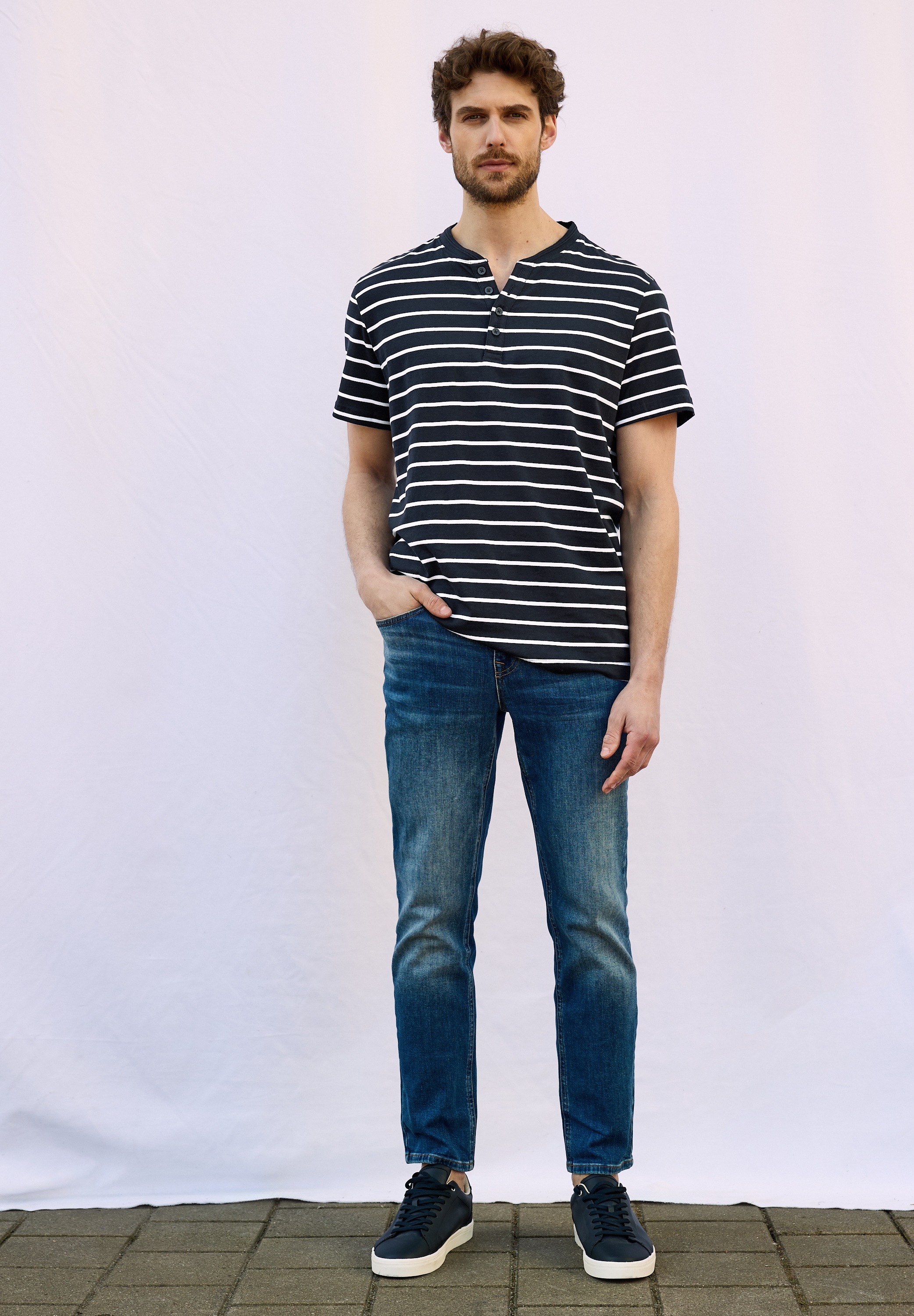 STREET ONE MEN T-Shirt, aus reiner Baumwolle