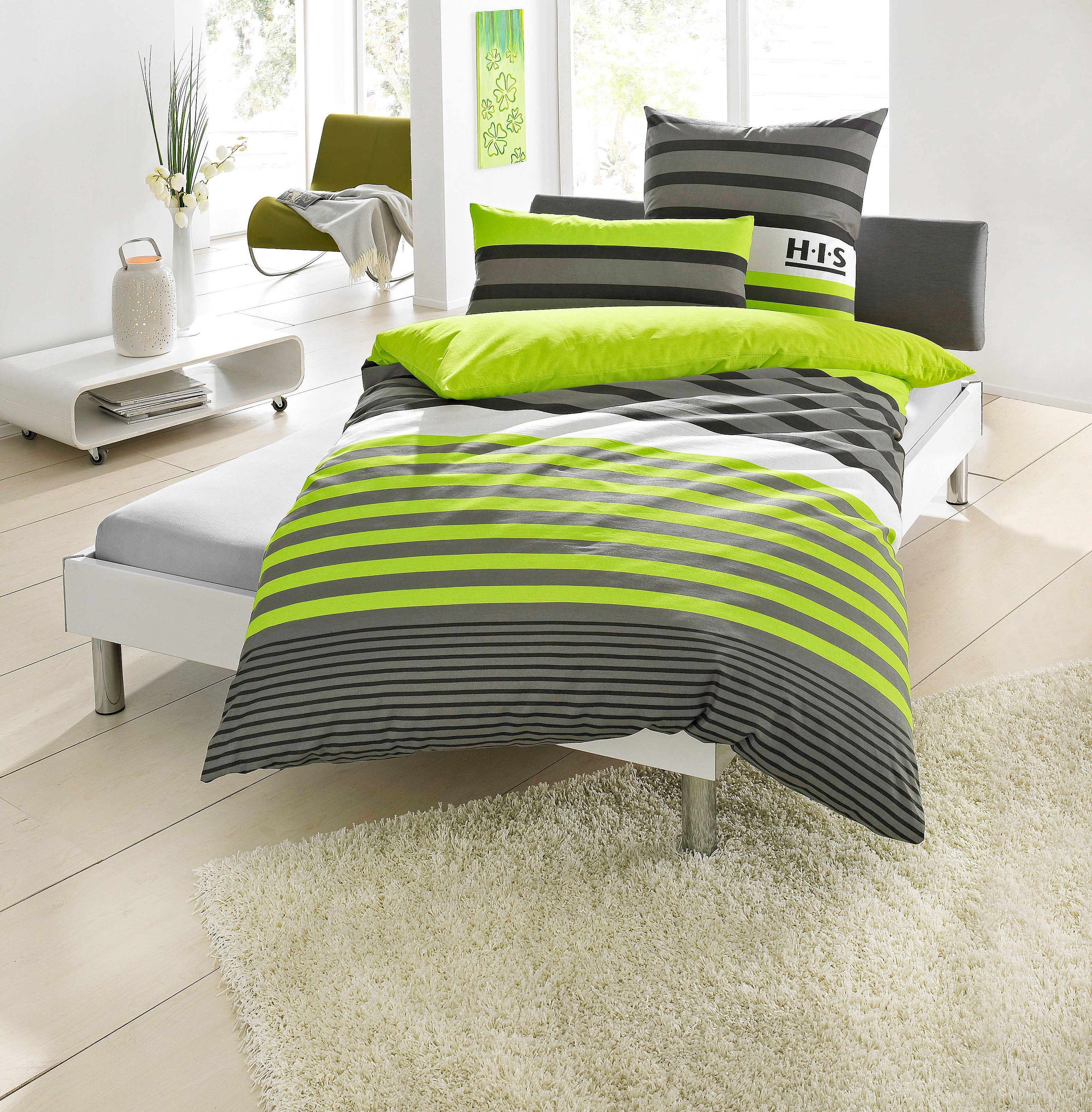 OTTO home Bettwäsche "Majoran" 2 gestreifte Bettwäsche in 4 Qualitäten, Marke H.I.S by OTTO home