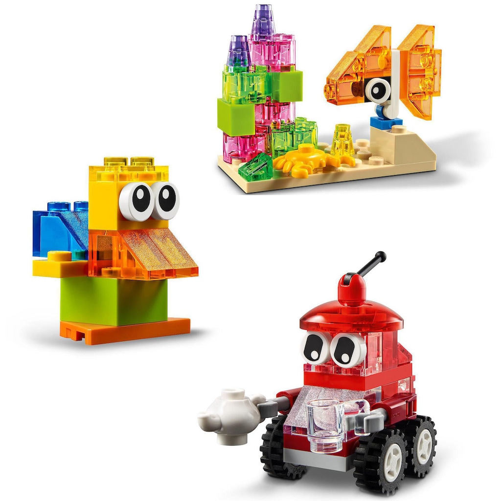 LEGO® Konstruktionsspielsteine »Kreativ-Bauset mit durchsichtigen Steinen (11013), LEGO® Classic«, (500 St.), Made in Europe