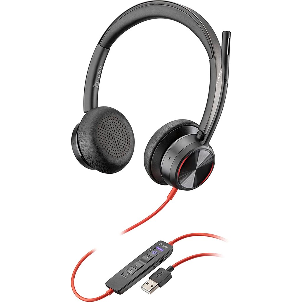 Poly Headset »Blackwire 8225«, Active Noise Cancelling (ANC)-integrierte Steuerung für Anrufe und Musik