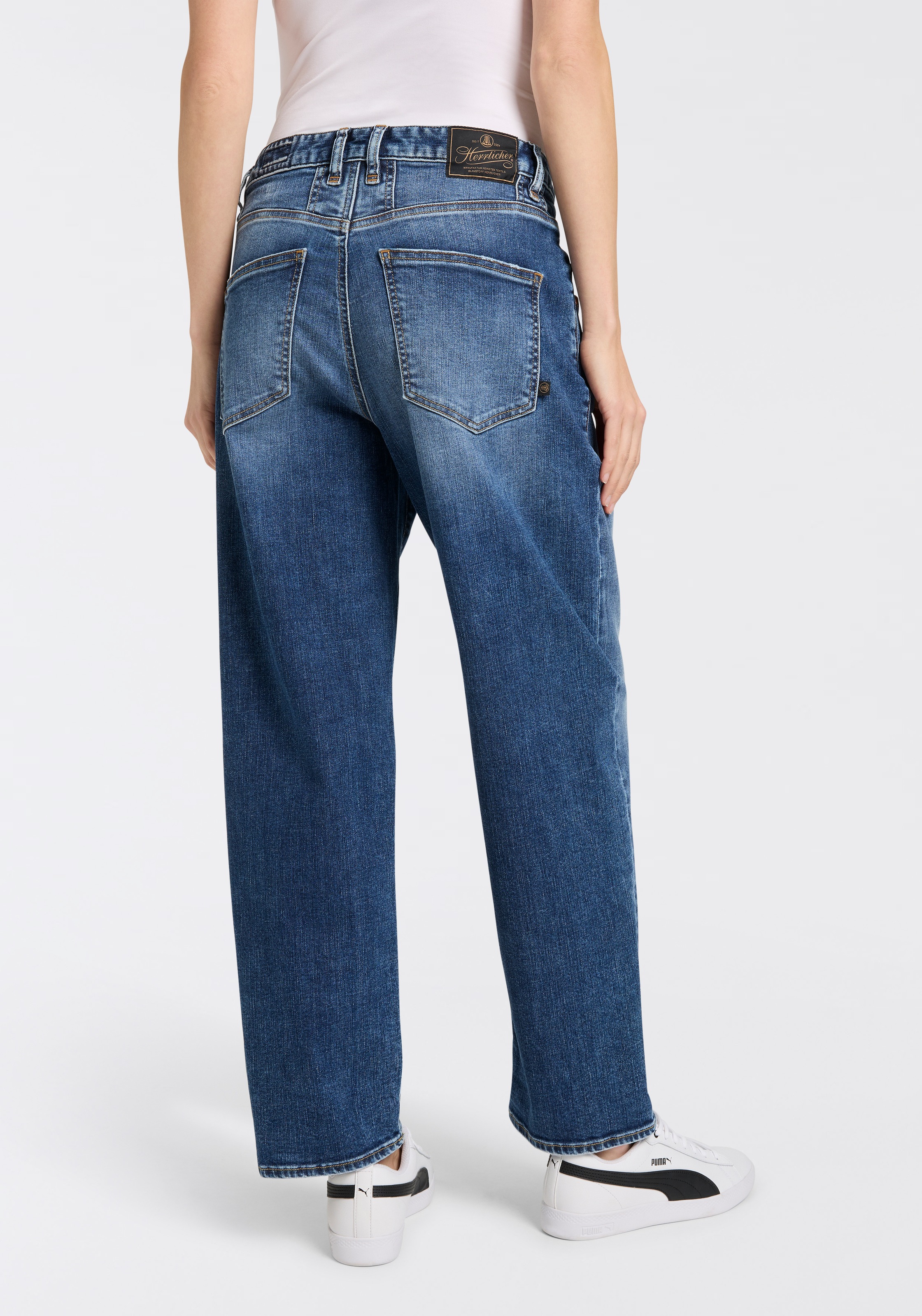 Herrlicher Loose-fit-Jeans "Brooke Organic Denim", mit Abnähern am Bund günstig online kaufen