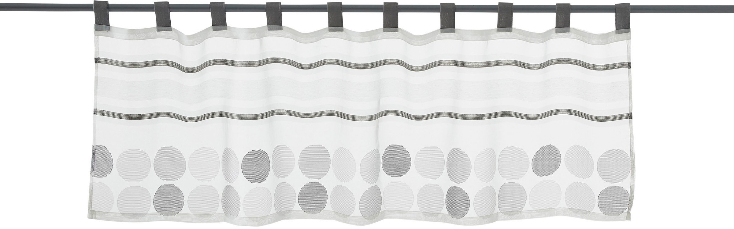 decolife Scheibengardine "Malie" Schlaufen 1 Stk. tlg. HxB: 45x140, Scheibe günstig online kaufen