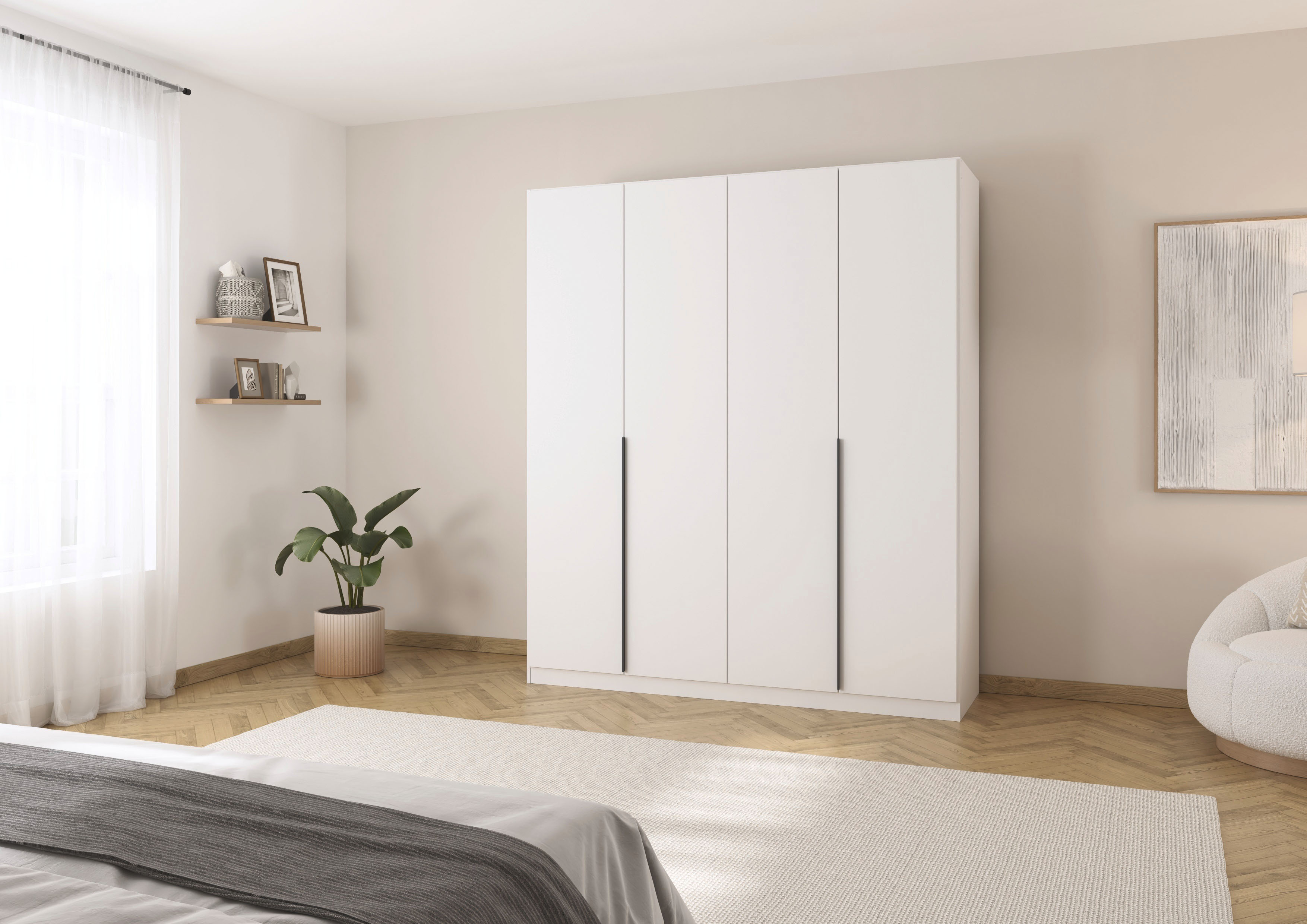Thumbnail - rauch Drehtürenschrank "Kleiderschrank Schrank Garderobe AGORDO TOPSELLER Schlafzimmer", (in zwei Griff-Farben mit Dekor...