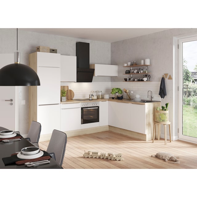 OPTIFIT Winkelküche »Aken«, mit E-Geräten, Stellbreite 200 x 270 cm kaufen  | BAUR
