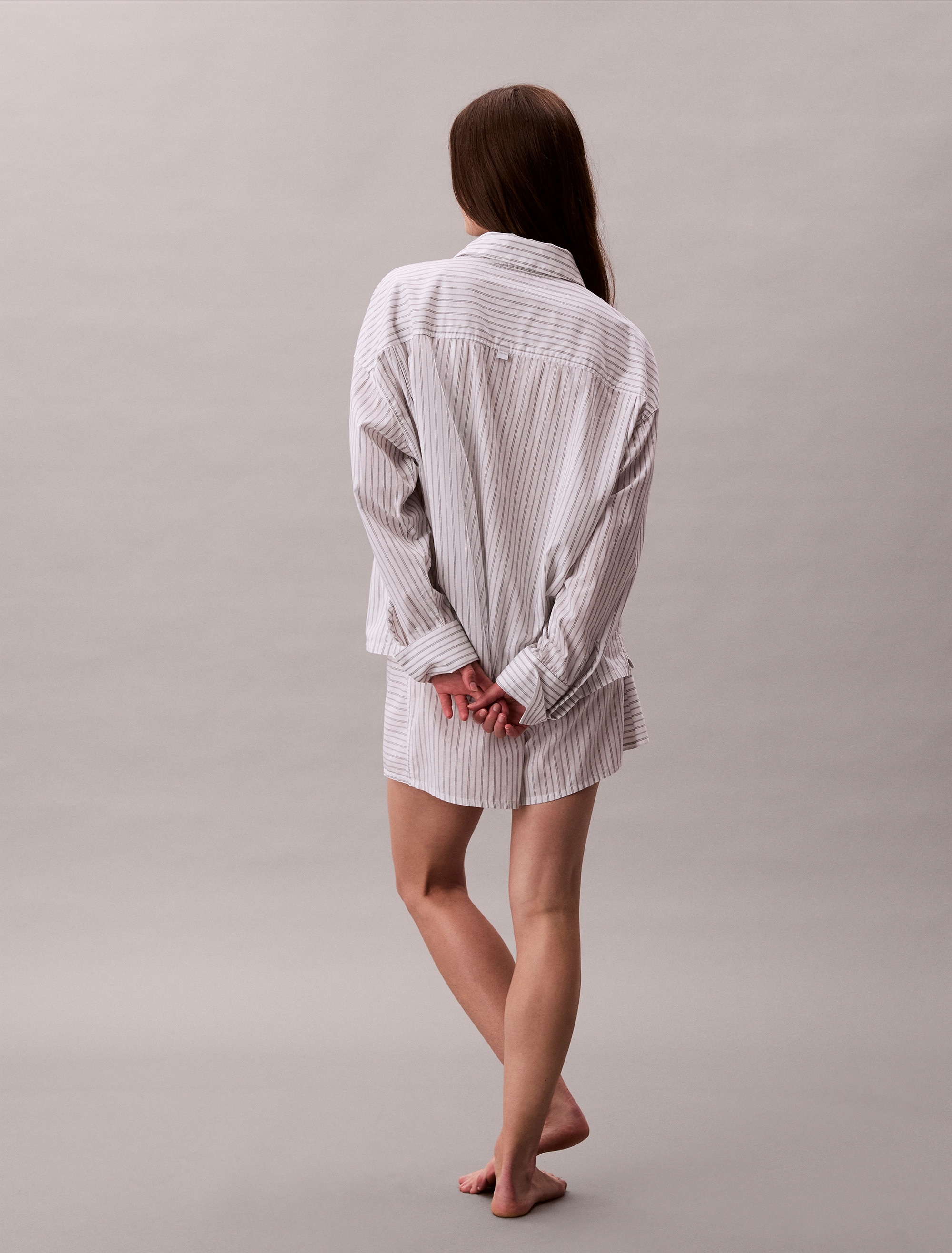 Calvin Klein Underwear Schlafshorts »LOGO SUPER POPLIN SHORT«, Mit elastischem Saum