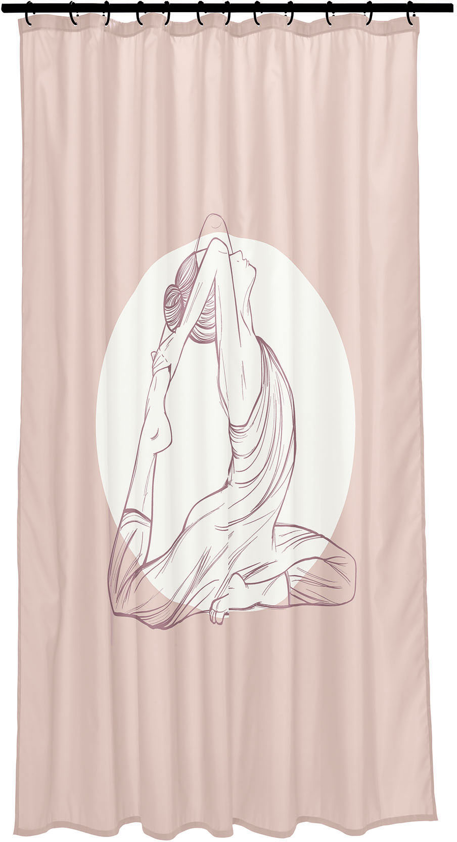 Duschvorhang SEE∙MANN∙GARN, B:180cm H:200cm, bunt, Polyester, Duschvorhänge, "Indra", mit beschwertem Saum und Vorhangringen