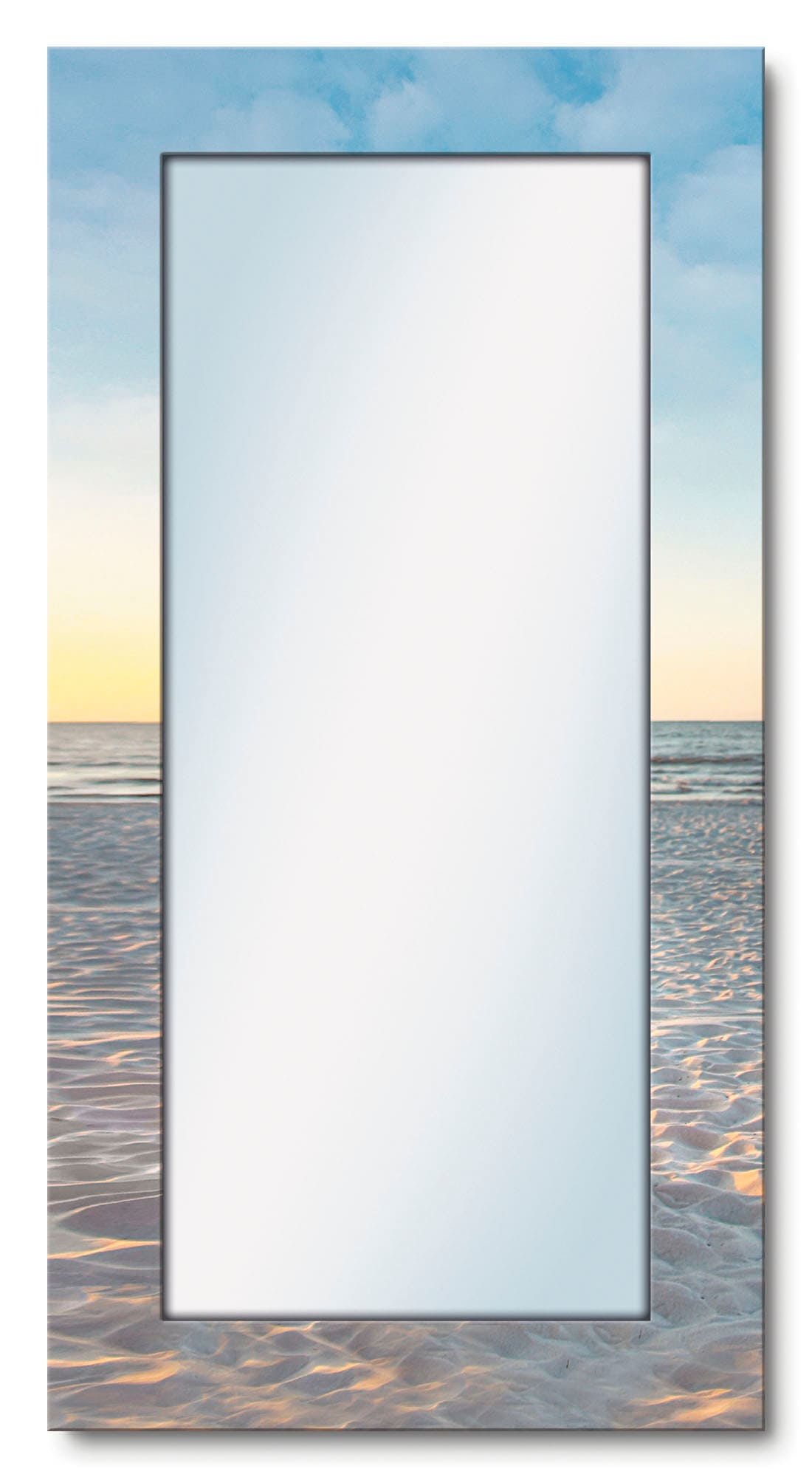 Dekospiegel »Ostsee7 - Strandkorb«, gerahmter Ganzkörperspiegel, Wandspiegel, mit...