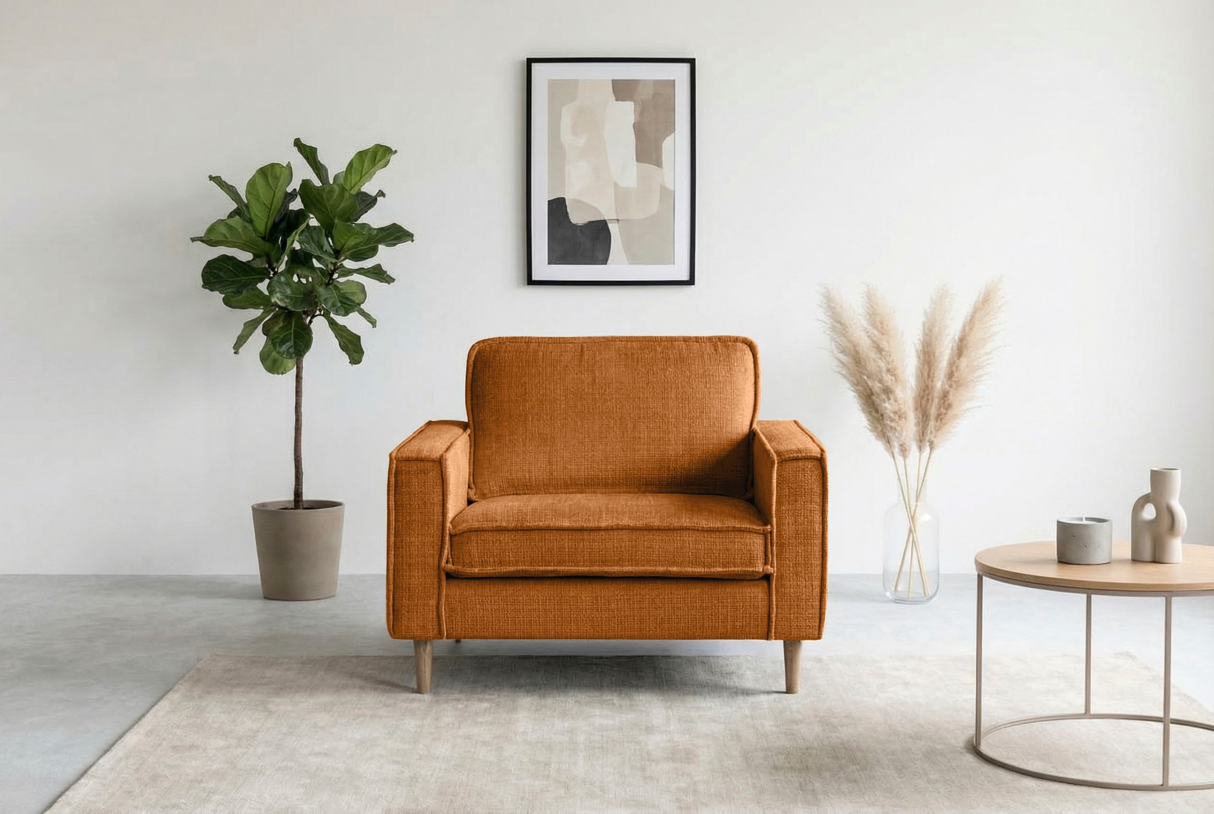 Home affaire Loveseat "Pinto Skandi 105 cm, Chenille, Struktur" mit Keder, günstig online kaufen
