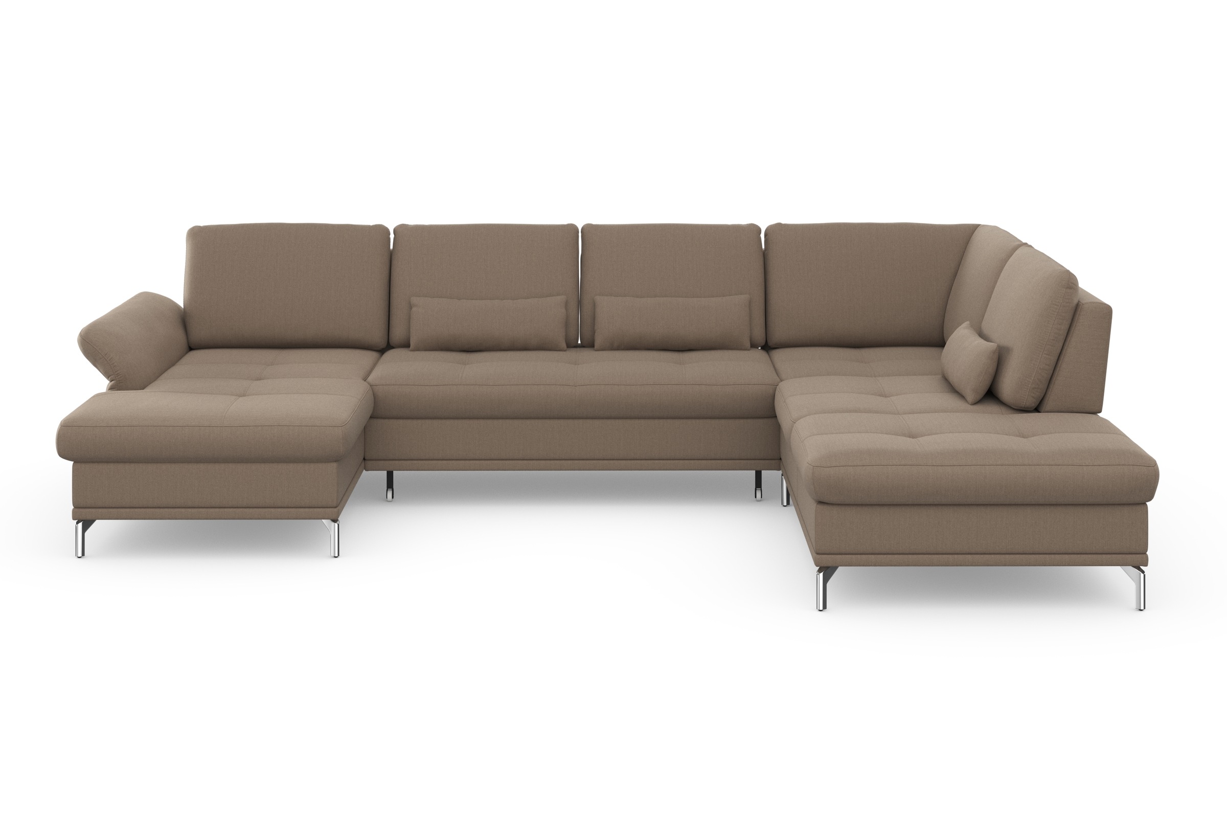 Home affaire Wohnlandschaft "Palm Beach U-Form" Federkern, mit Sitztiefenve günstig online kaufen