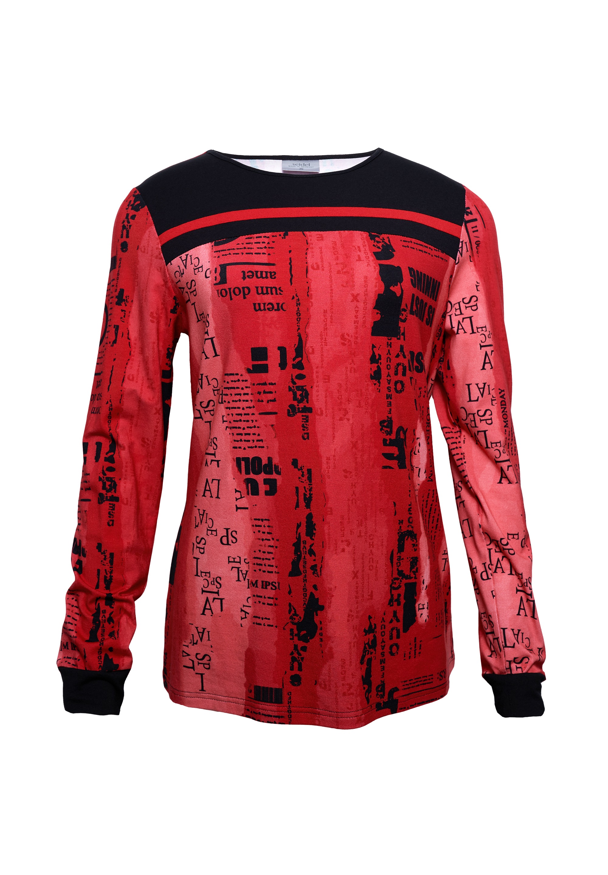 Thumbnail - Seidel Moden Langarmshirt mit grafischem Print - MADE IN GERMANY