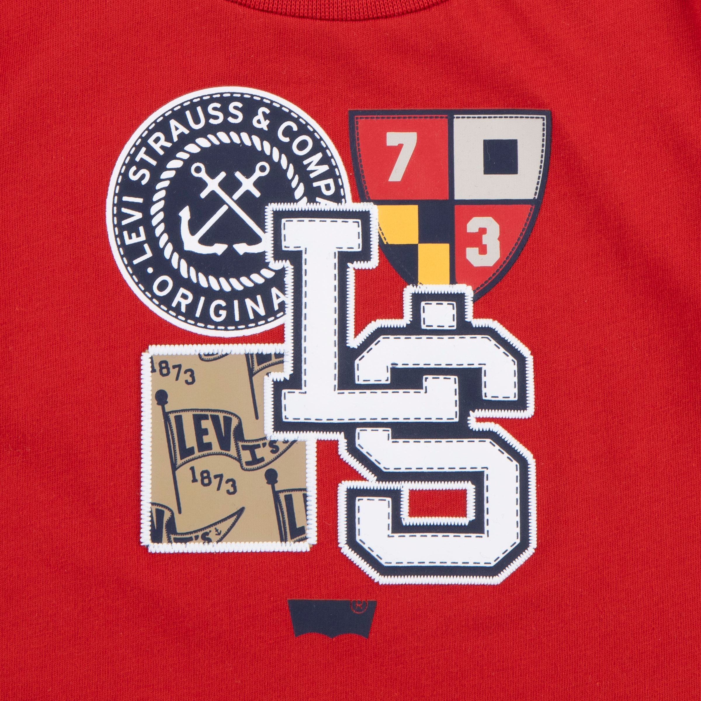 Levi's® Kids Shirt, Hose & Jäckchen »BOMBER, TEE & DENIM PANT SET«, mit auffälligem Druck