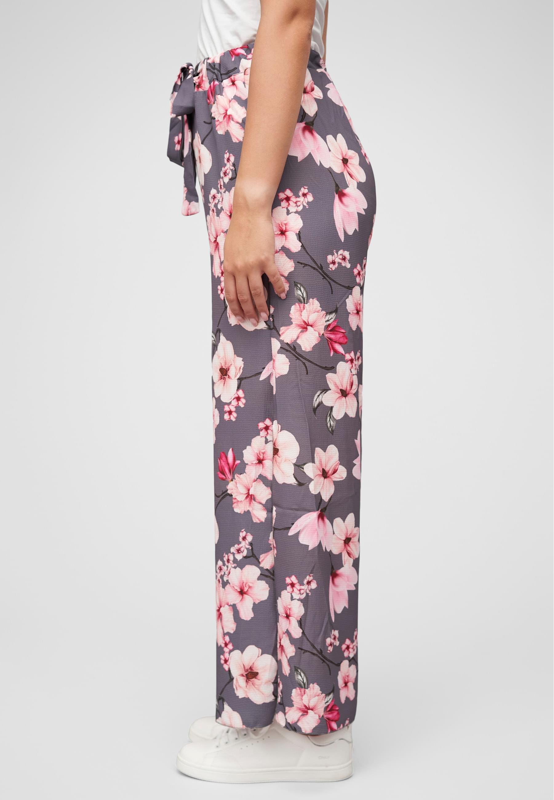 CLOUD 5IVE Stoffhose »CLOUD 5IVE High-Waist Sommerhose mit Blumen Print«, (1 tlg.)
