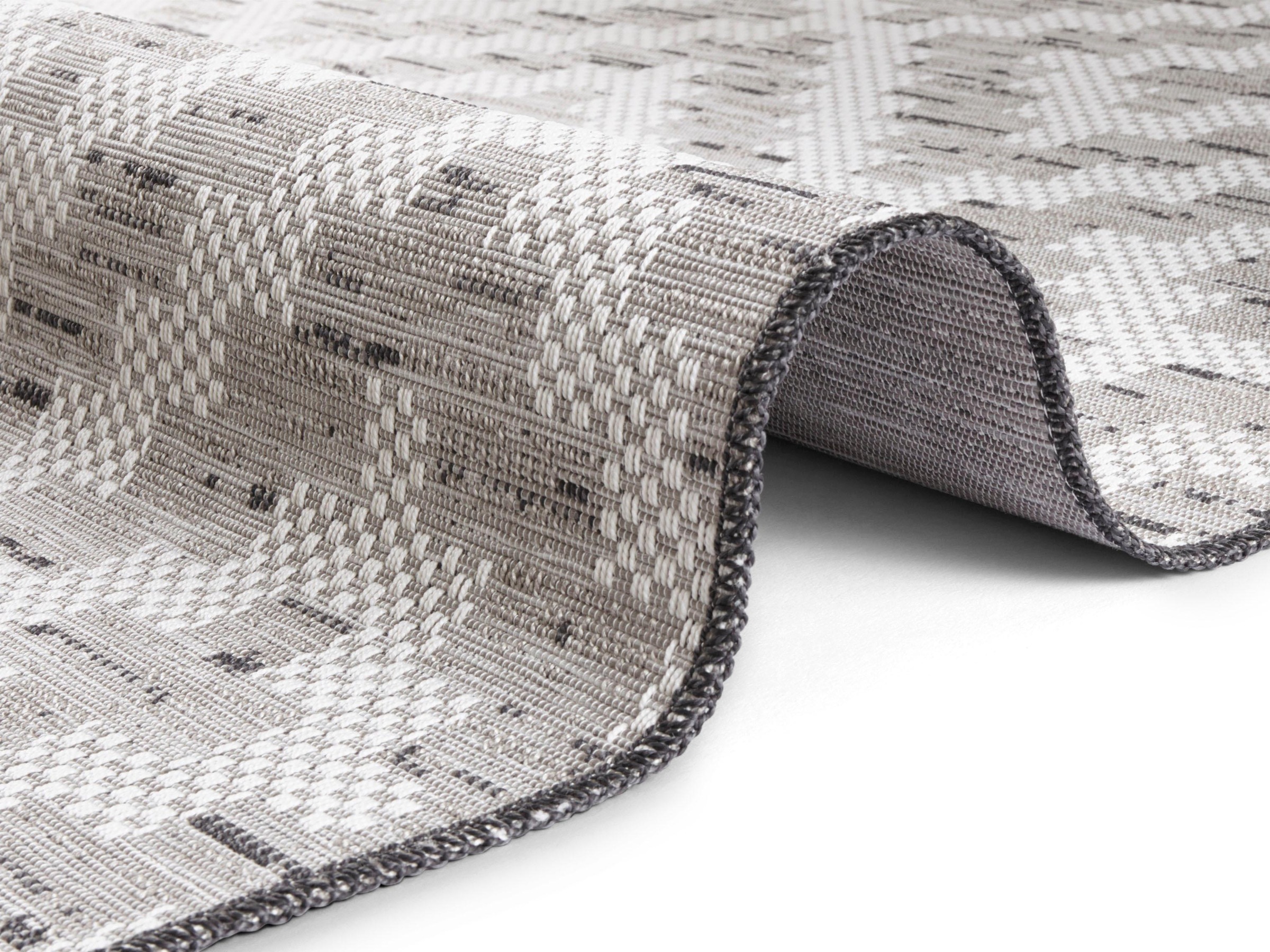 ELLE DECORATION Teppich »Creil«, rechteckig, 3 mm Höhe, In-und Outdoor geeignet, Strapazierfähig und pflegeleicht, Flachgewebe