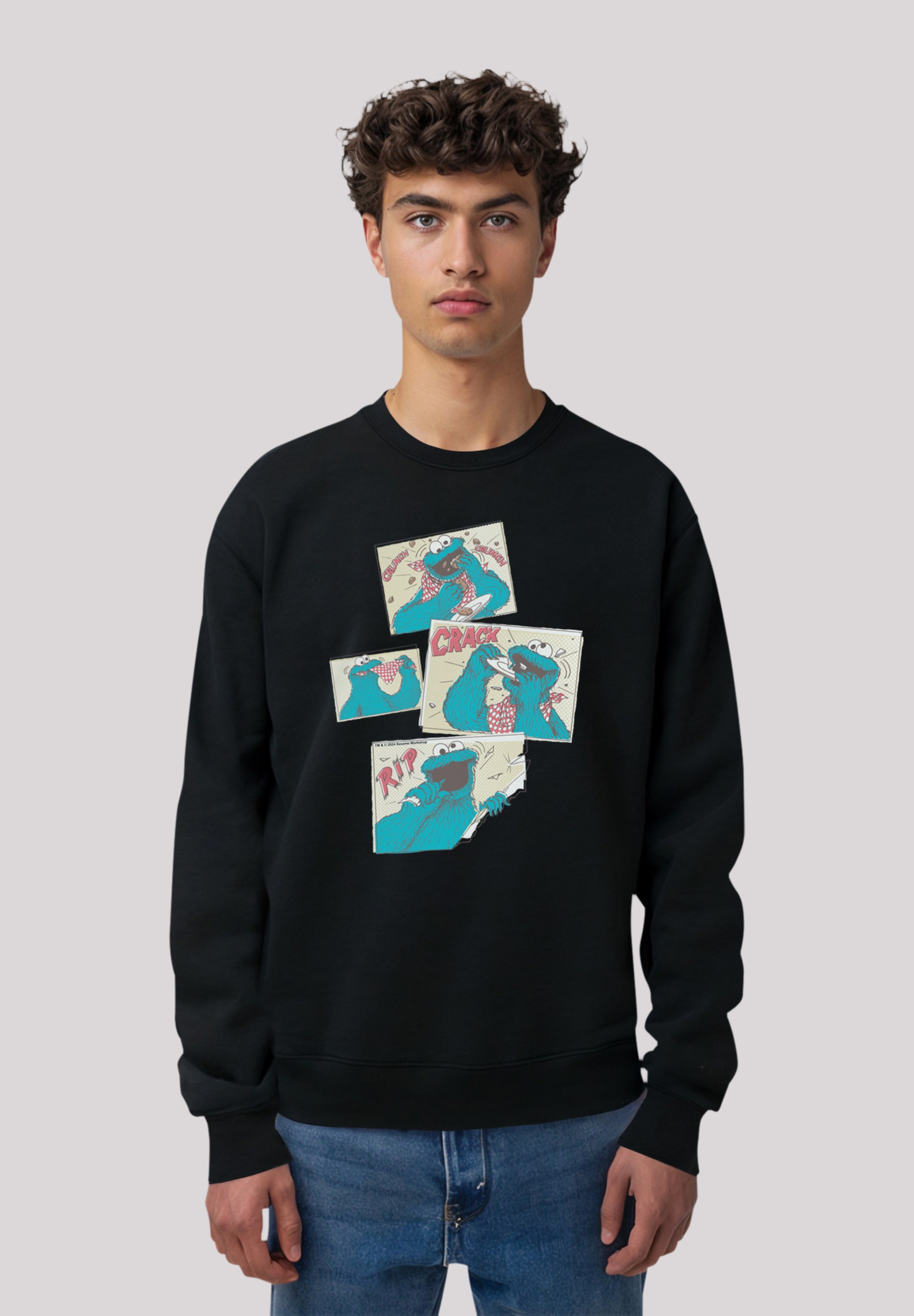 F4NT4STIC Sweatshirt "Sesamstraße Cookie Monster Crunch Crack Rip", Premium günstig online kaufen