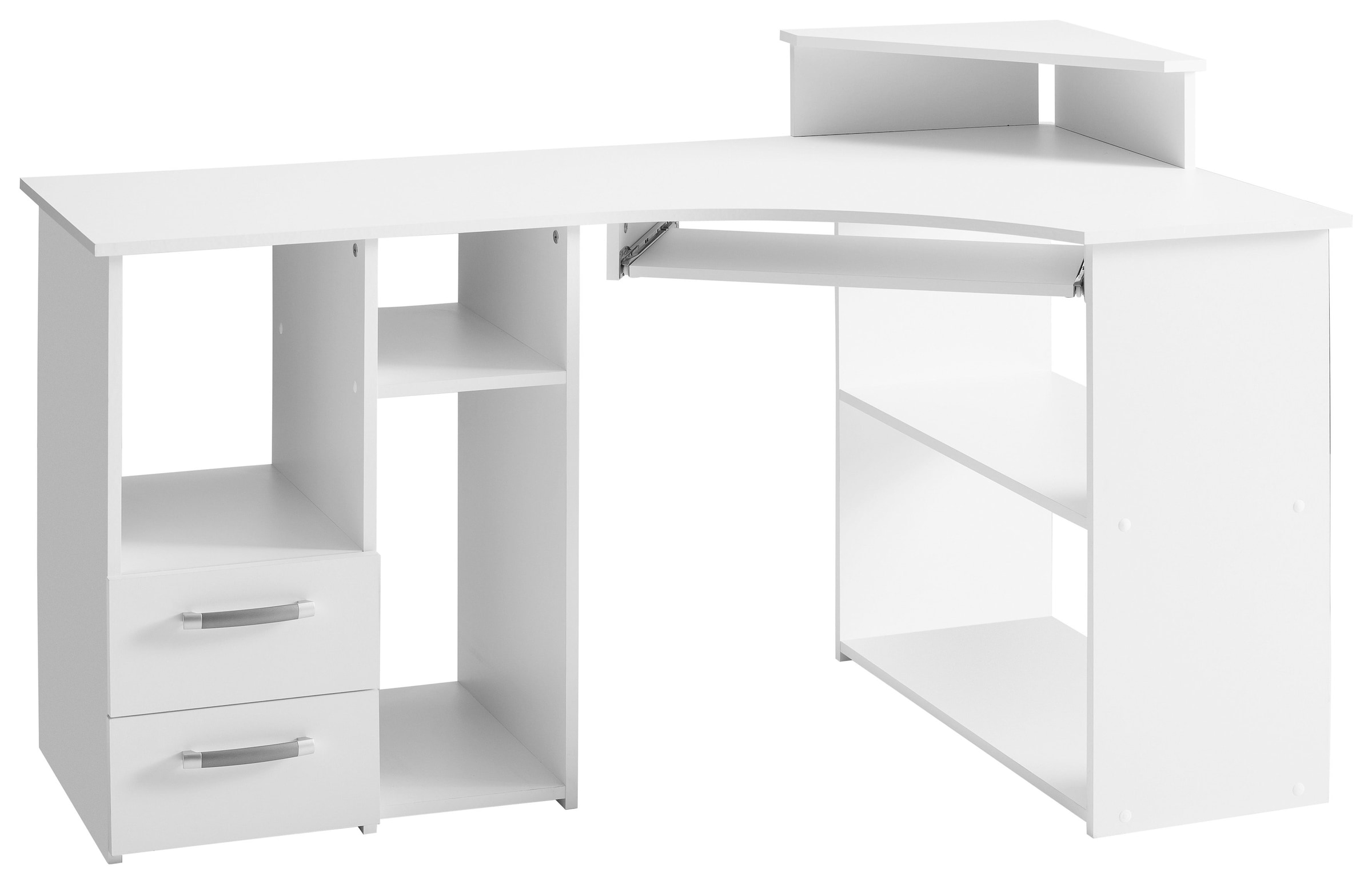 VOGL Möbelfabrik Schreibtisch "Sam", Eckschreibtisch, Tastaturauszug, Monit günstig online kaufen
