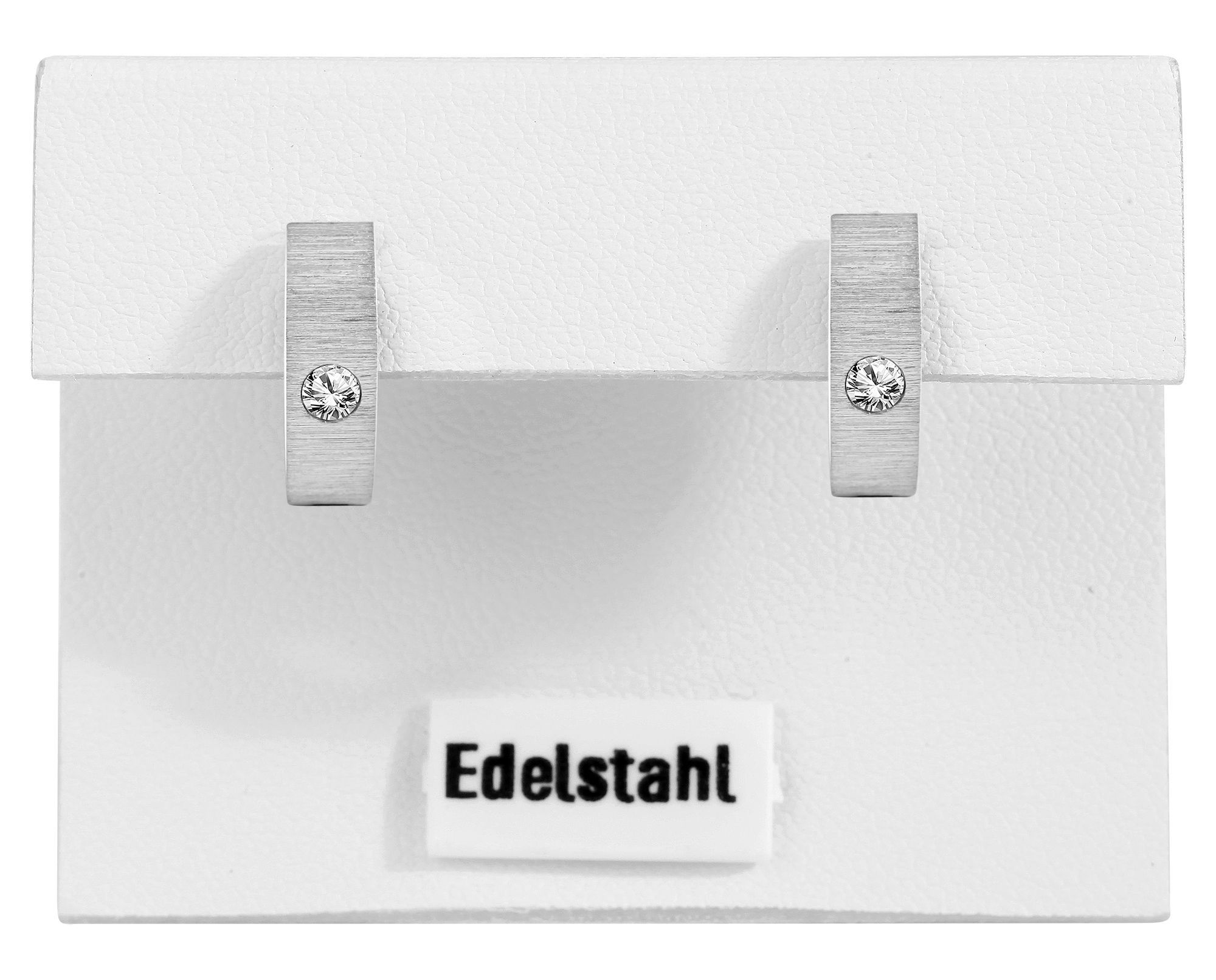 Adelia´s Paar Creolen "Ohrringe – Creole aus Edelstahl mit Strass Steinchen" Ideal als Geschenk – dezent und elegant