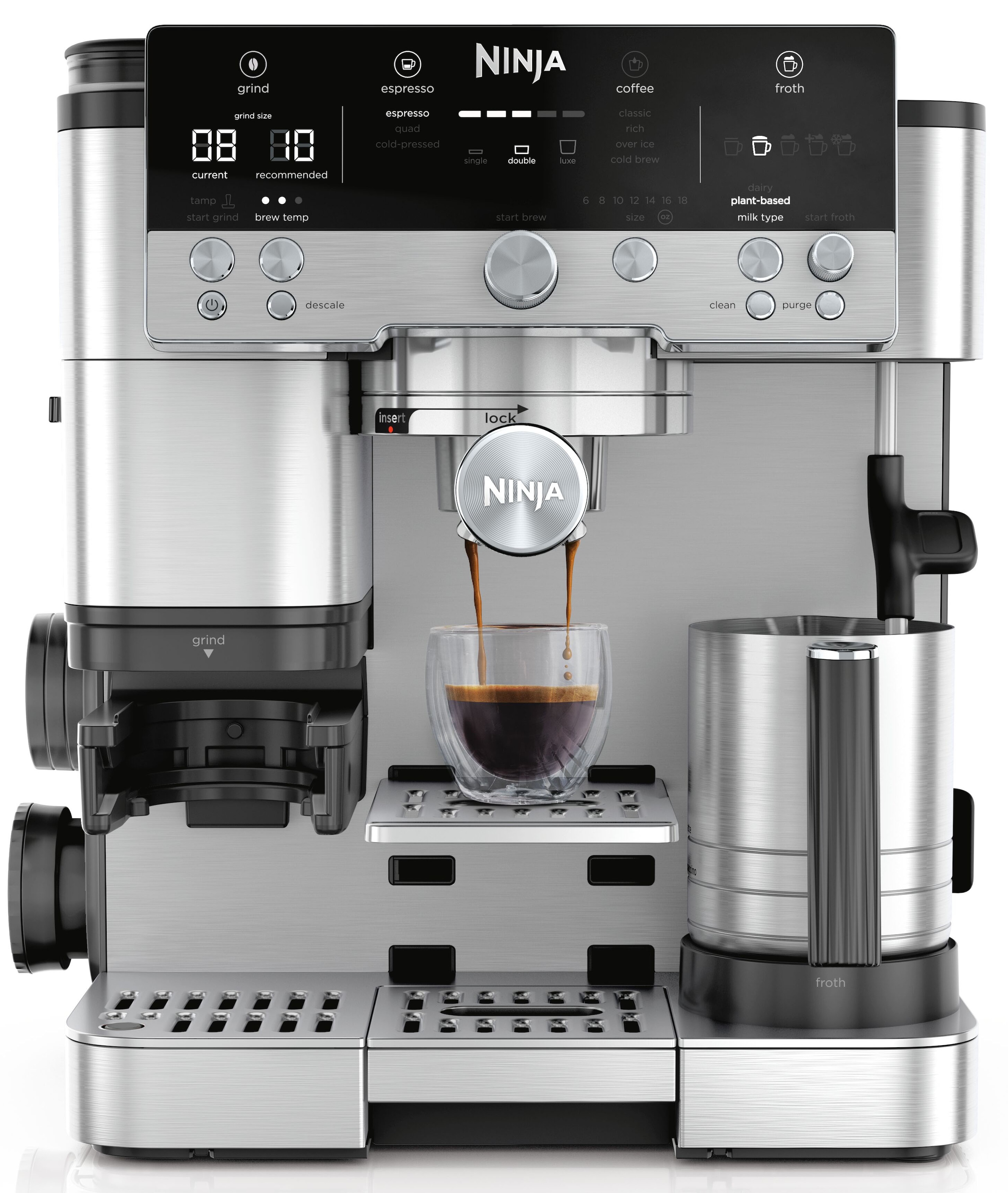 NINJA "ES655EU Luxe Café Premier Plus-Serie" Drei Maschinen in einer: Espresso-, Filterkaffee- und Cold Brew