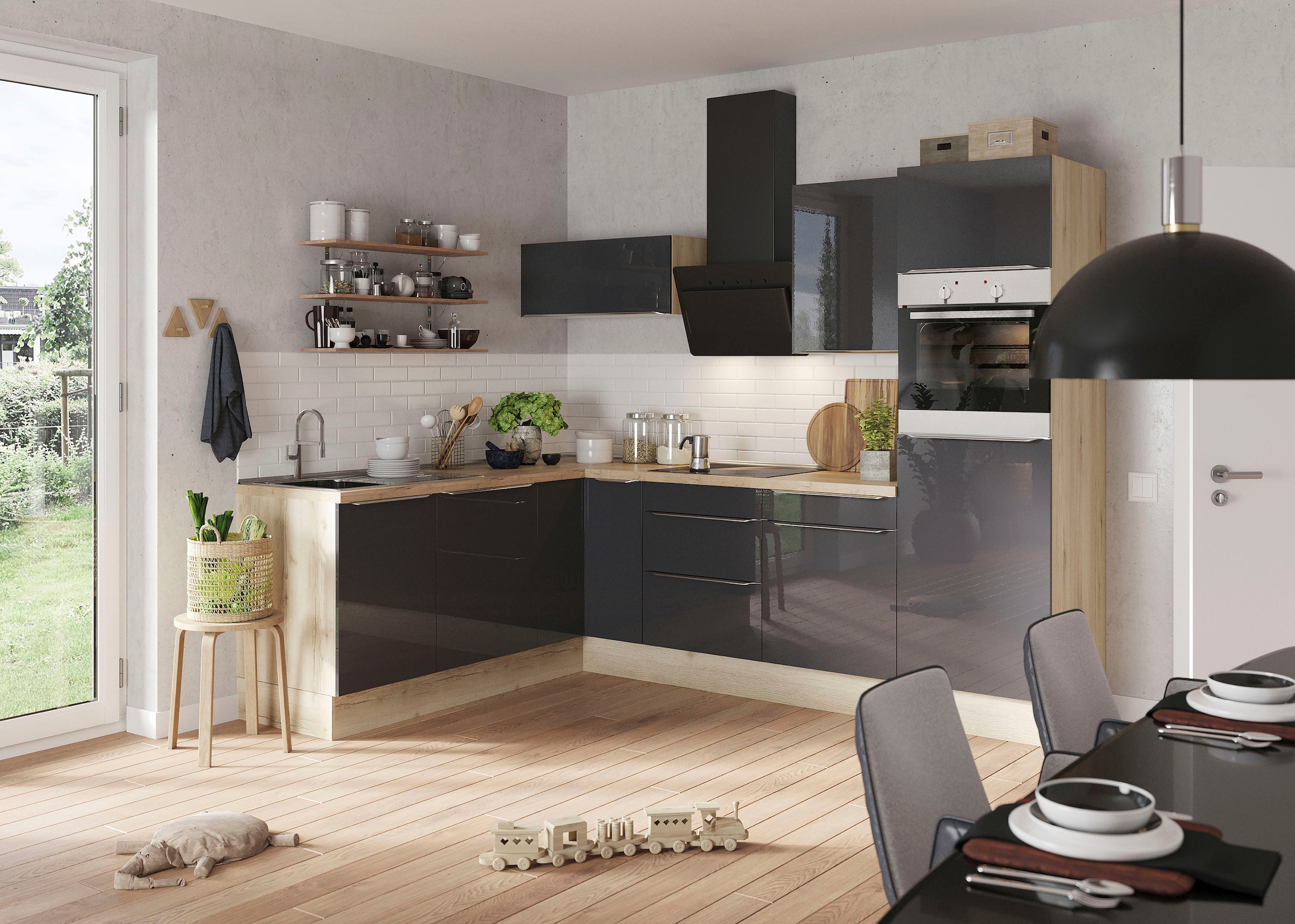 OPTIFIT Winkelküche »Aken«, ohne E-Geräte, Stellbreite 200 x 270 cm