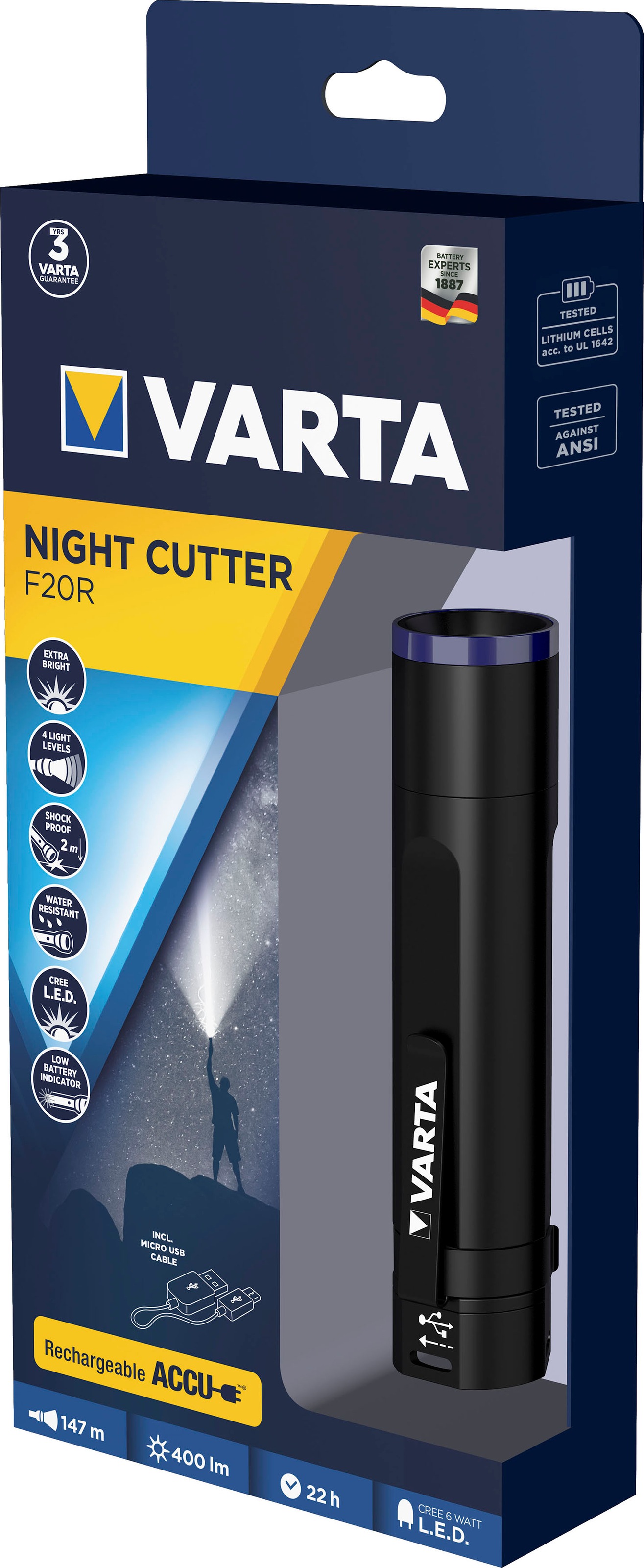 VARTA Handleuchte »VARTA Night Cutter F20R«