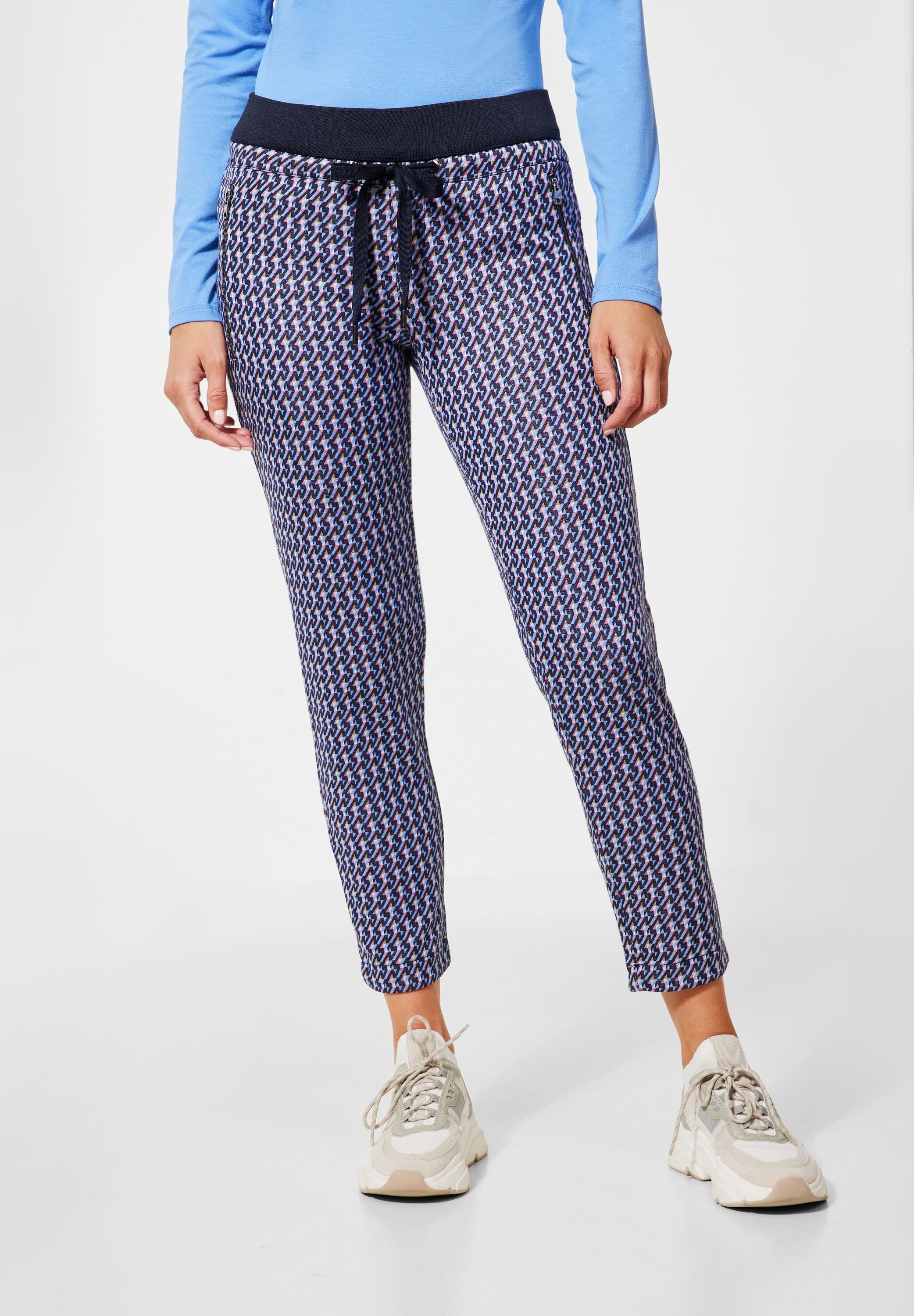 STREET ONE Jerseyhose Jacquard