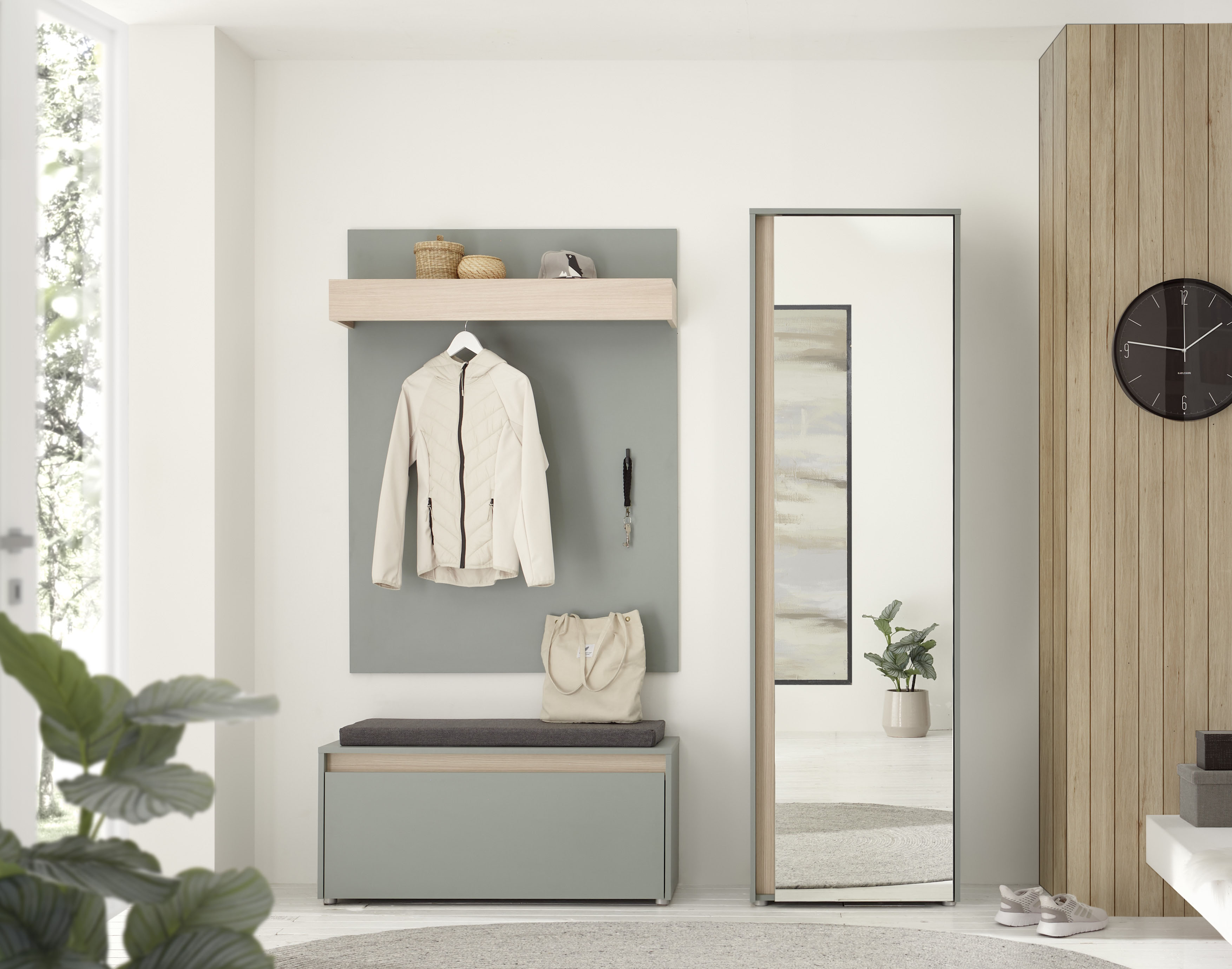 Home affaire Garderoben-Set "GIRON/CiTY, moderne Garderobe, Komplettset mit viel Stauraum" Komplett-Set, 3 Stk. tlg.