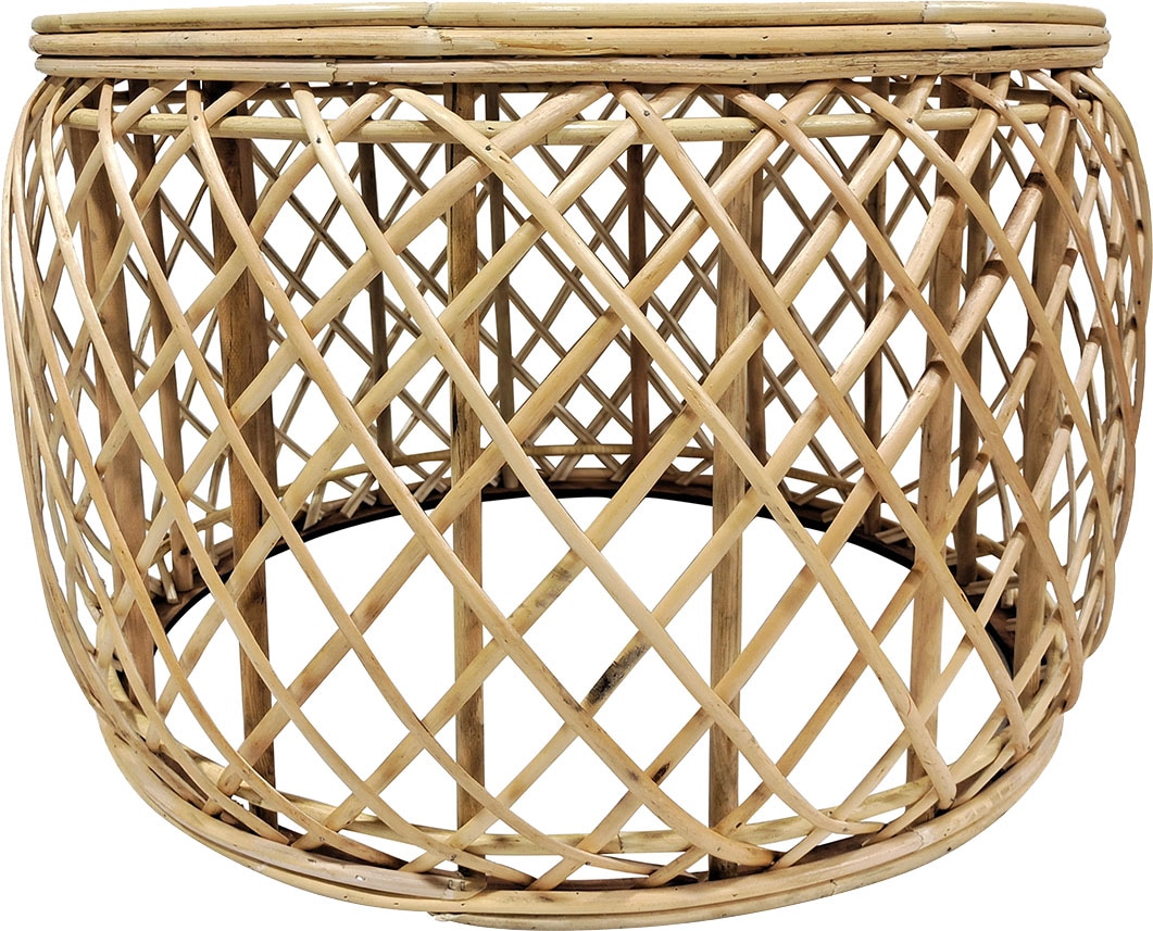Kayoom Beistelltisch "Rattan Tisch Massa 125, Beistelltisch mit Hingucker-Q günstig online kaufen