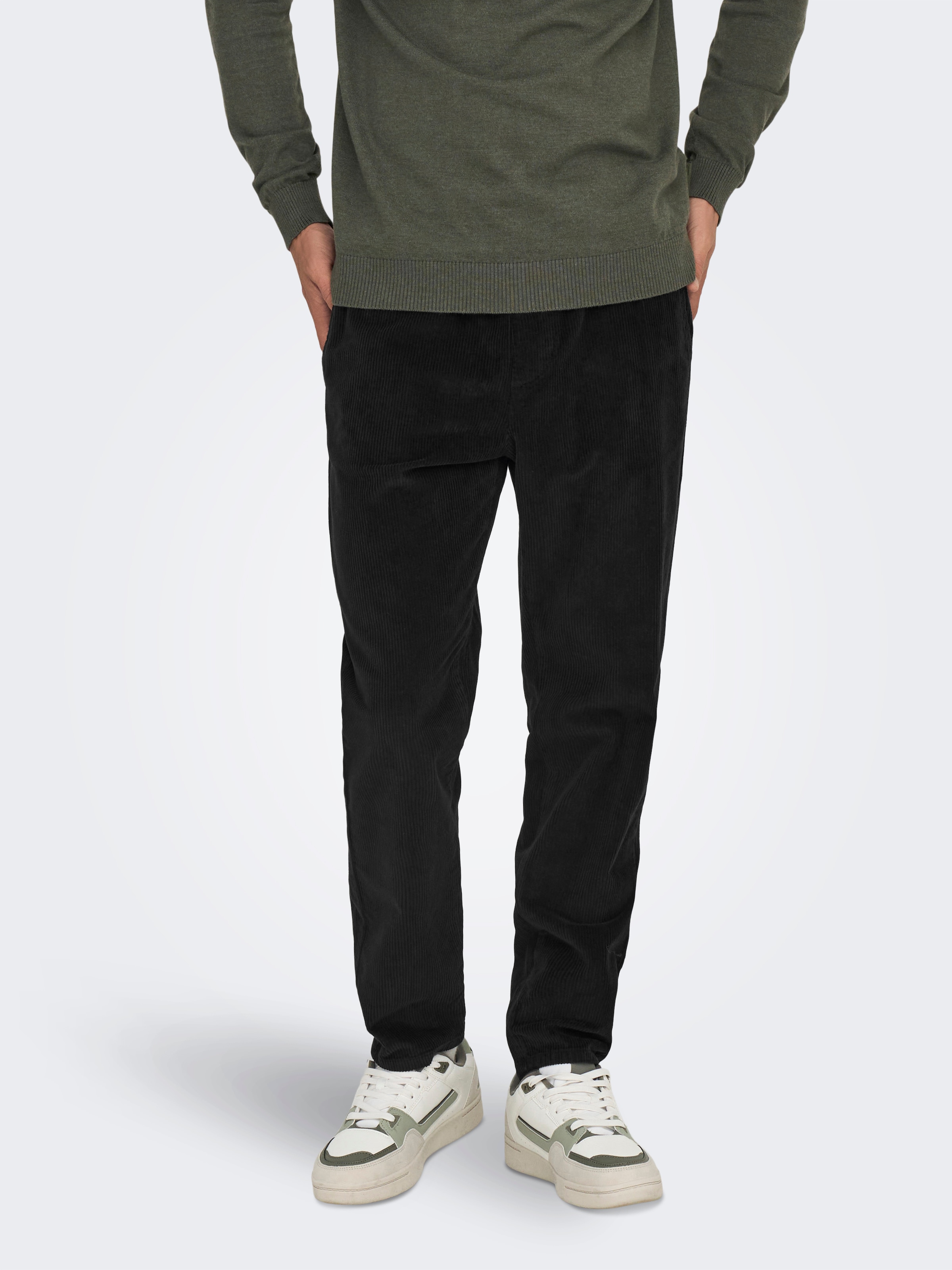 ONLY & SONS Cordschlupfhose "ONSLINUS TAP CORDUROY 0185 PANT NOOS" Baumwollmischung, regular fit