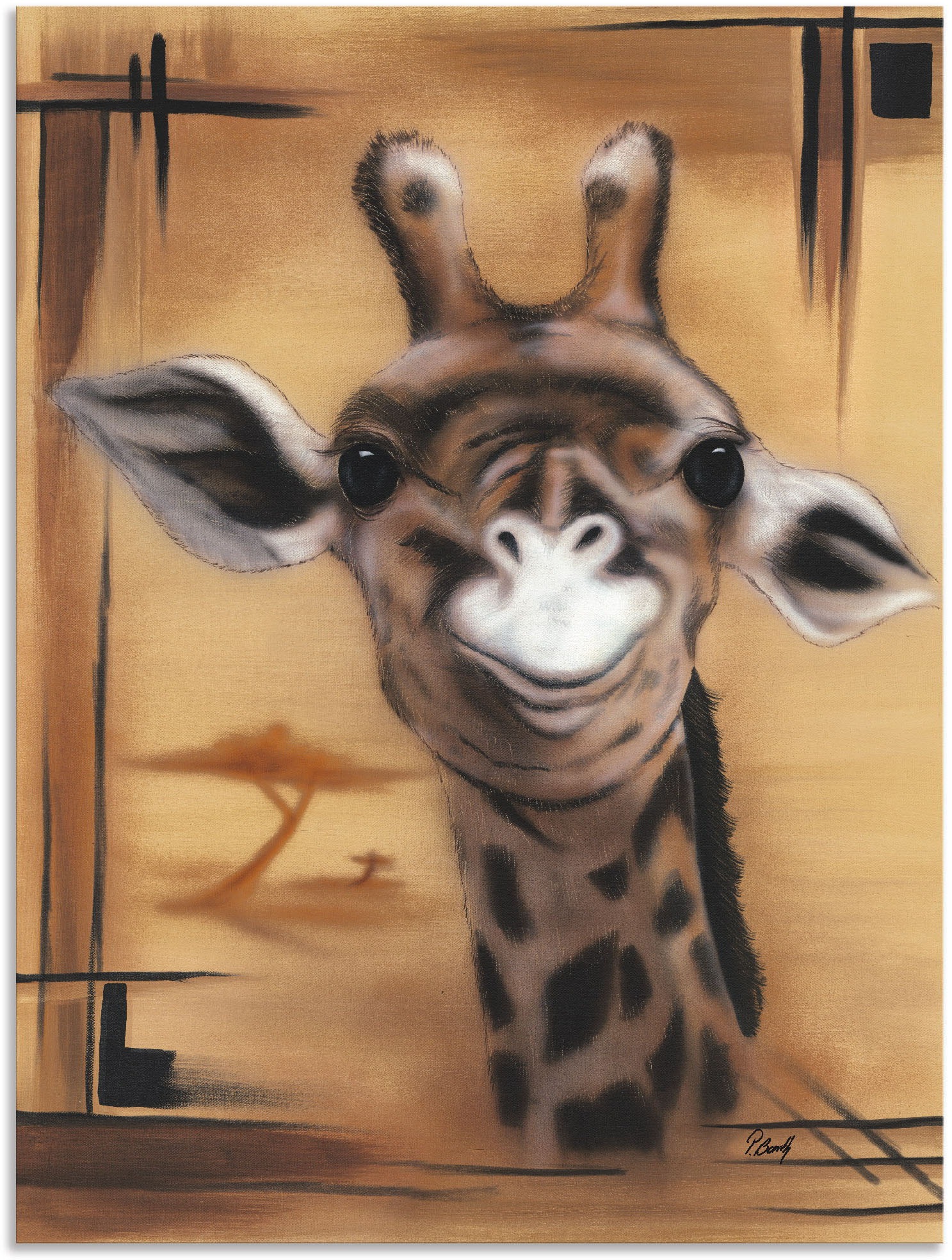 Artland Wandbild "Giraffe", Giraffen Bilder, (1 St.), als Alubild, Outdoorb günstig online kaufen