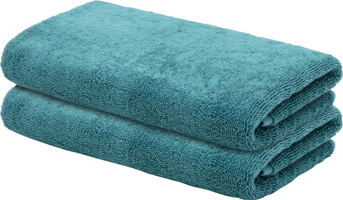 Gästehandtücher, B:30cm L:50cm, blau, LOOKS BY WOLFGANG JOOP, Frottier, Obermaterial: 100% Baumwolle, Handtücher, "LOOKS", mit Logobestickung