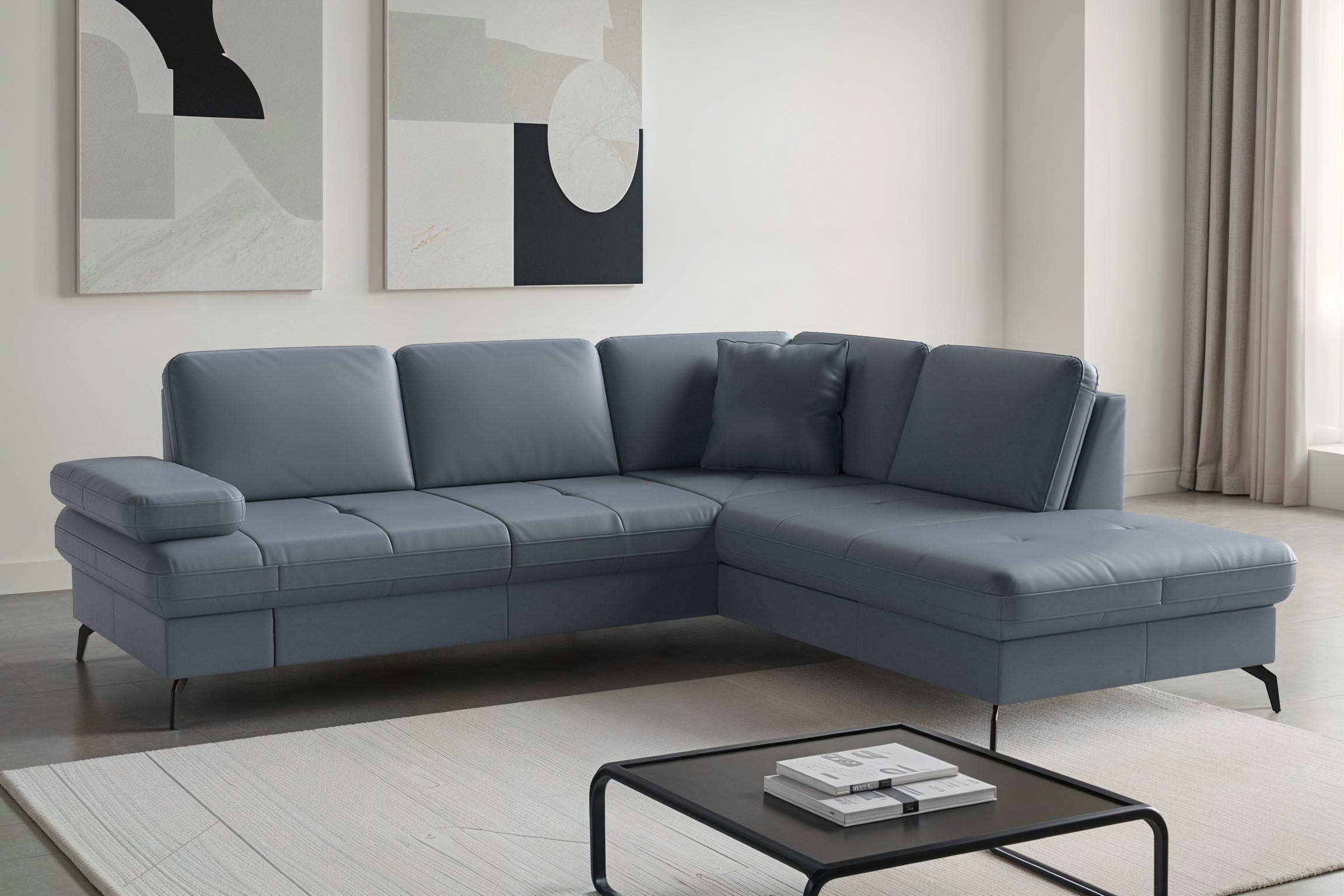 sit&more Ecksofa "Morris Jubi, Ottomane, Breite 238 cm" mit Armteilfunktion, wahlweise mit Schlaffunktion