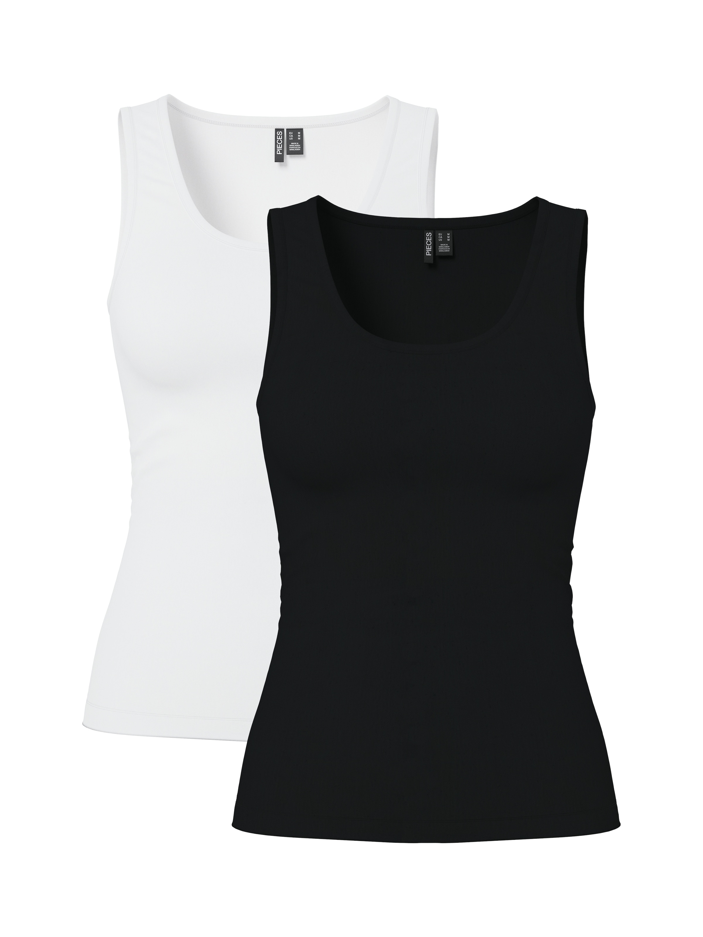 pieces Tanktop "PCAMELIA TANK TOP 2-PACK JRS NOOS BC" 2er-Pack, mit klassis günstig online kaufen