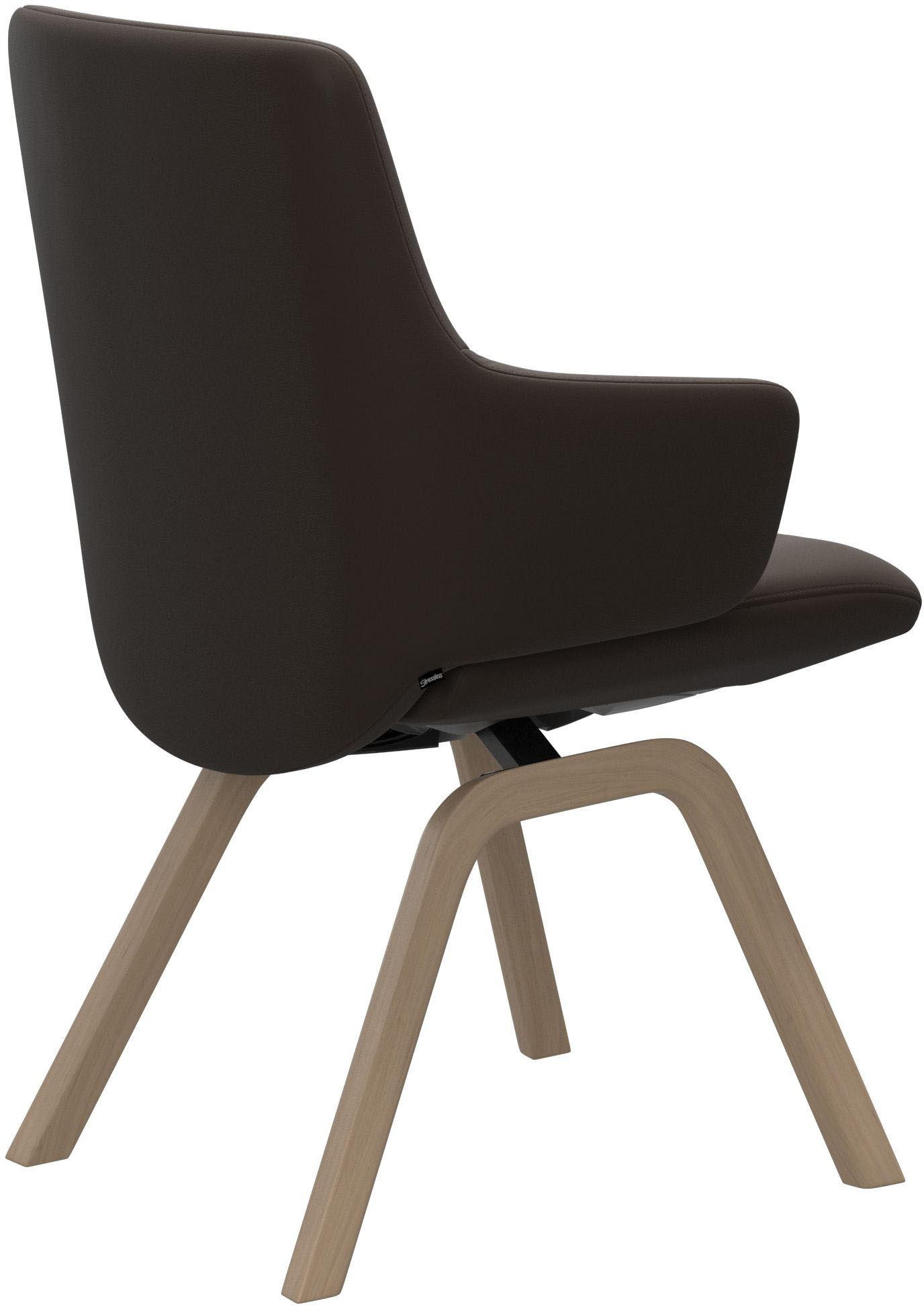 Stressless® Polsterstuhl »Laurel«, Leder BATICK, Low Back mit Armlehne, Größe L, mit schräggestellten Beinen in Eiche