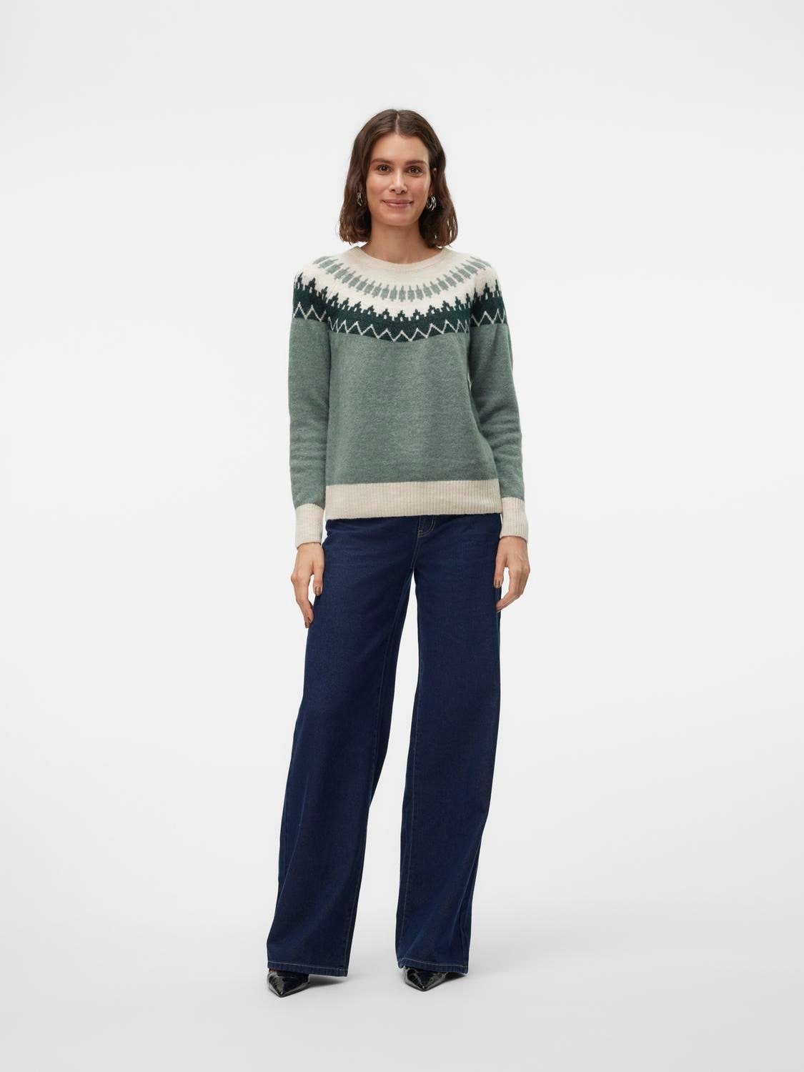 Vero Moda Strickpullover »VMSIMONE LS NORDIC PULLOVER GA REP BOO«