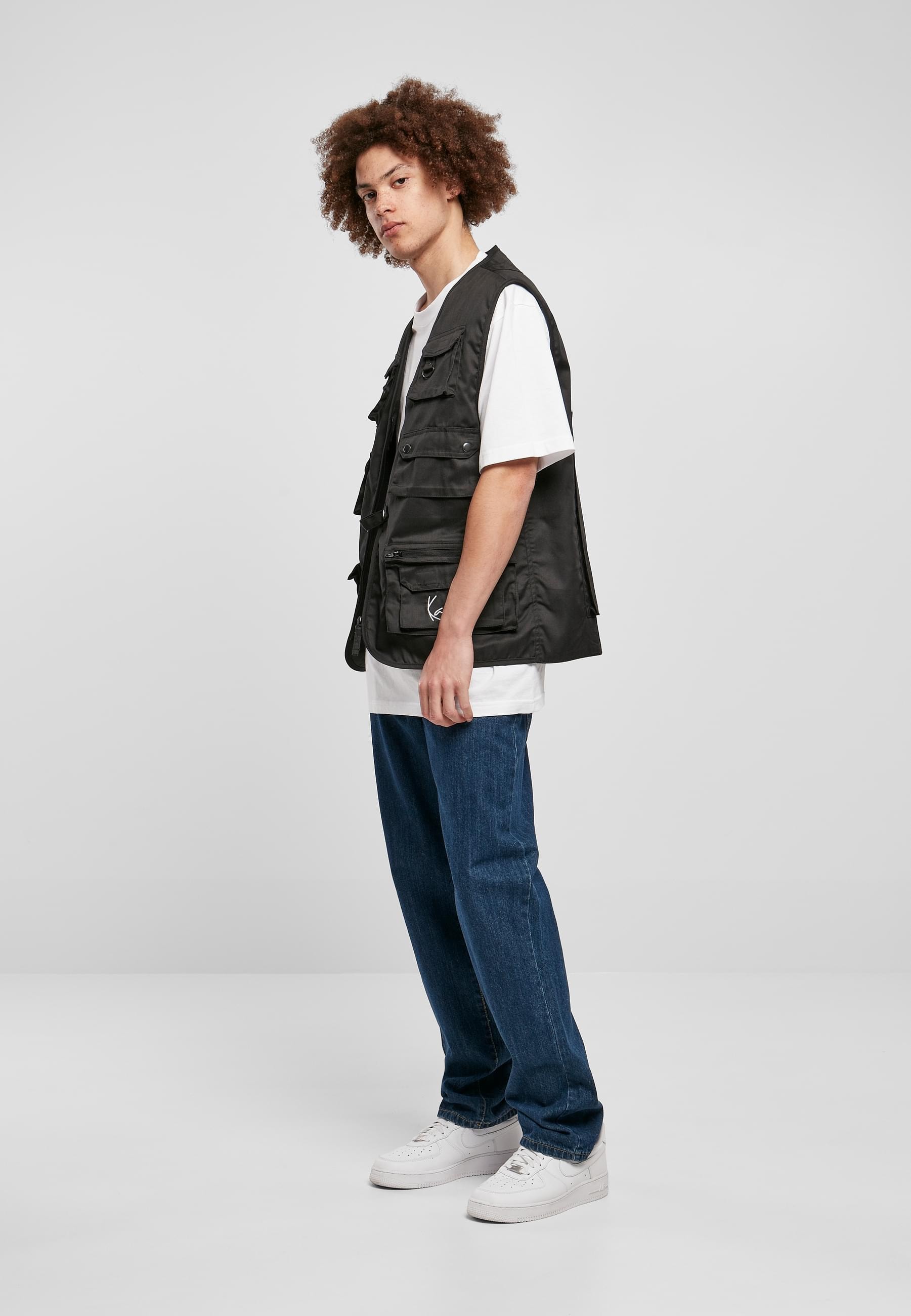 Karl Kani Steppweste »Karl Kani KK Small Signature Vest black«, (1 tlg.)