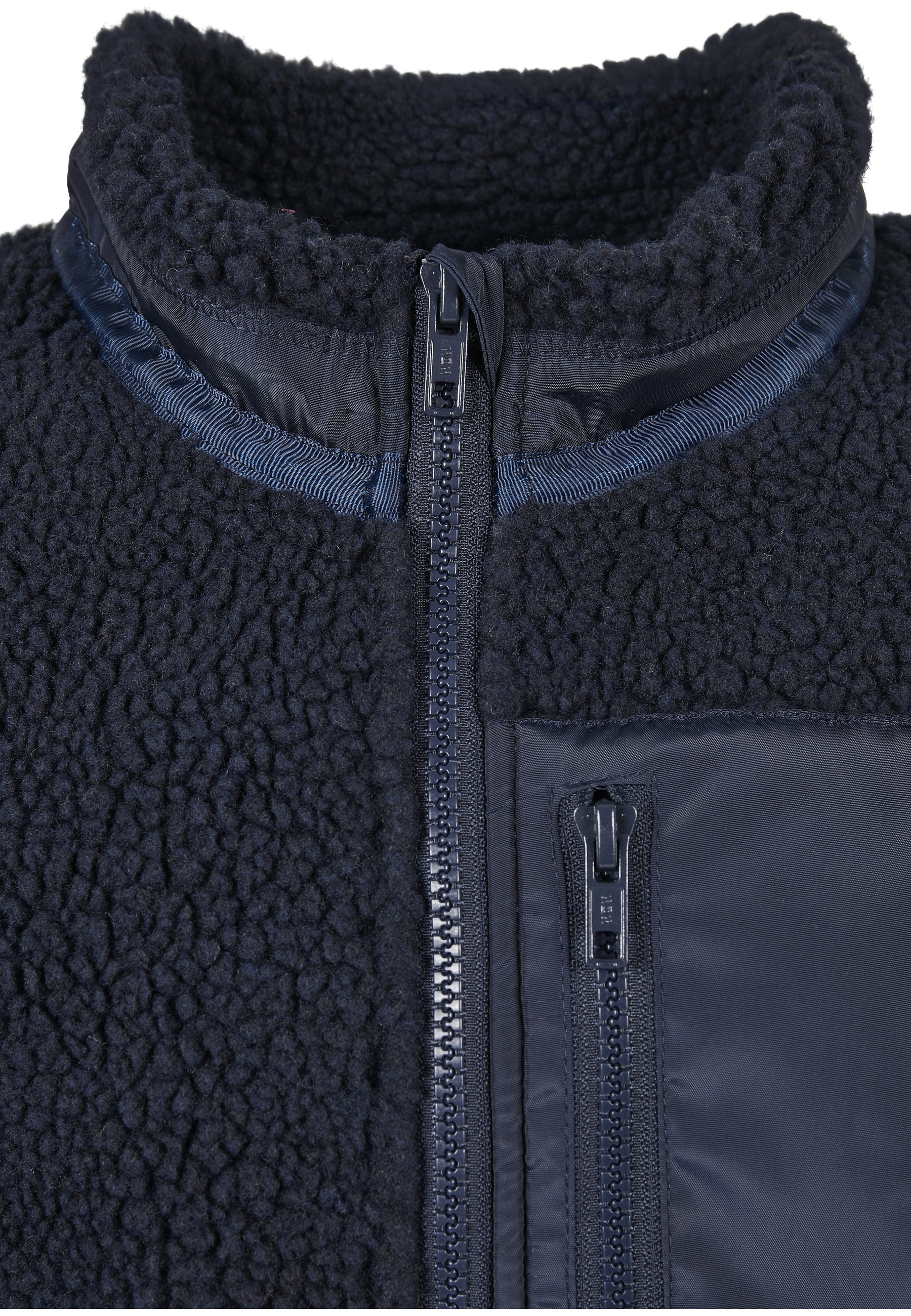 URBAN CLASSICS Winterjacke »Urban Classics Herren Boys Sherpa Jacket« 1 Stk. tlg. ohne Kapuze