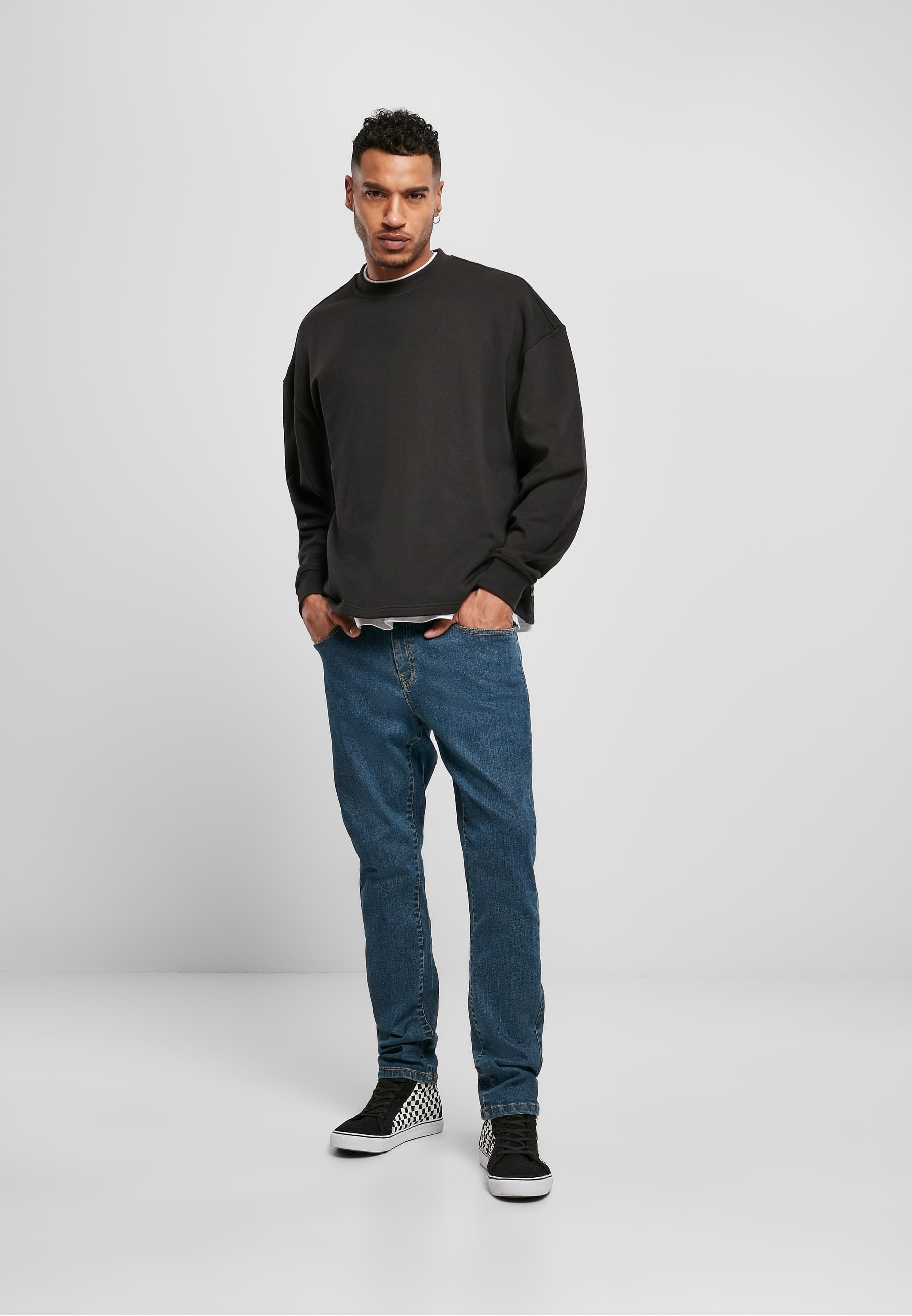 URBAN CLASSICS Rundhalspullover »Urban Classics Herren Organic Oversized Boxy Crew«, (1 tlg.)