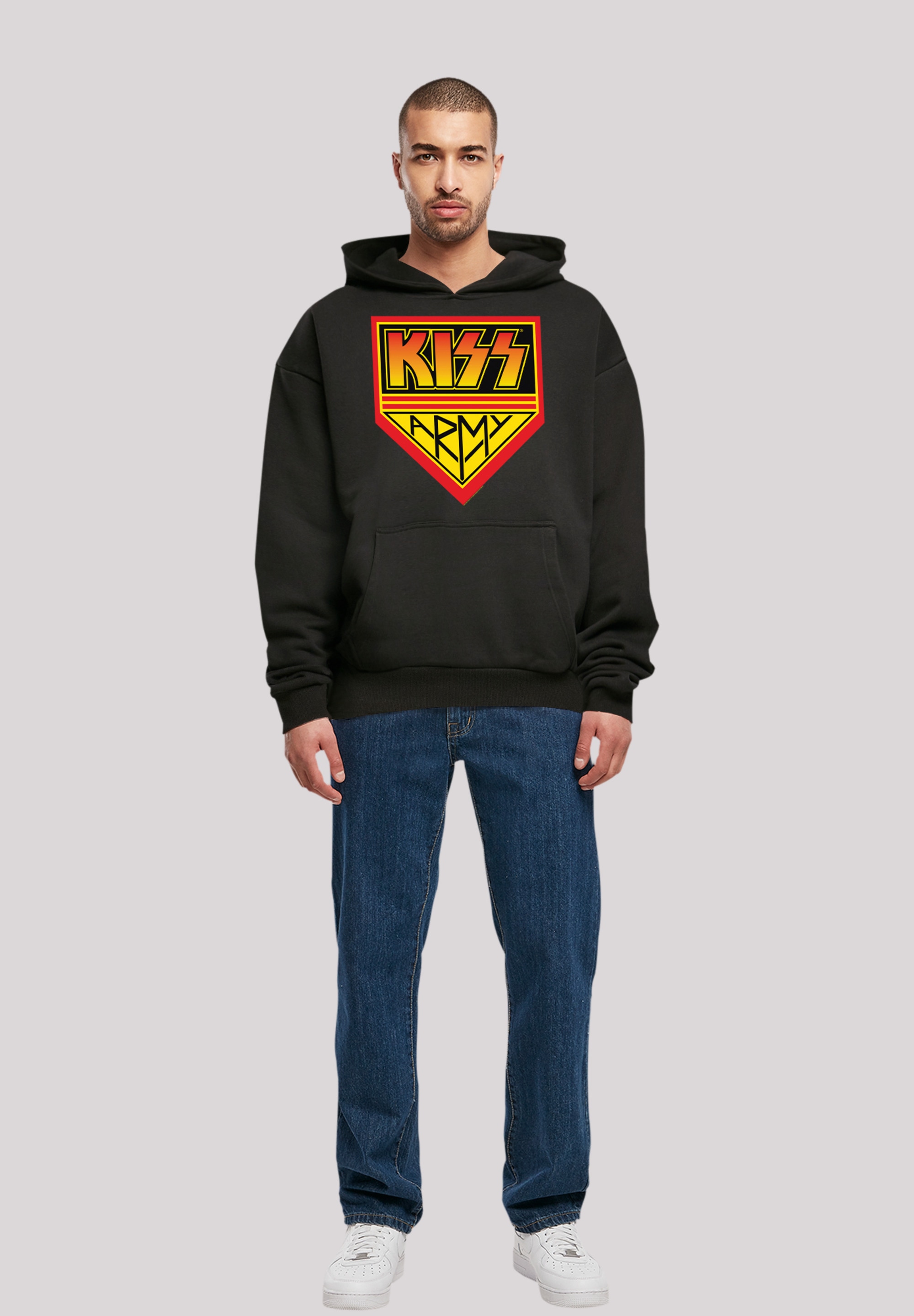 F4NT4STIC Kapuzenpullover »Kiss Rock Band Army Logo«, Premium Qualität, Musik, By Rock Off