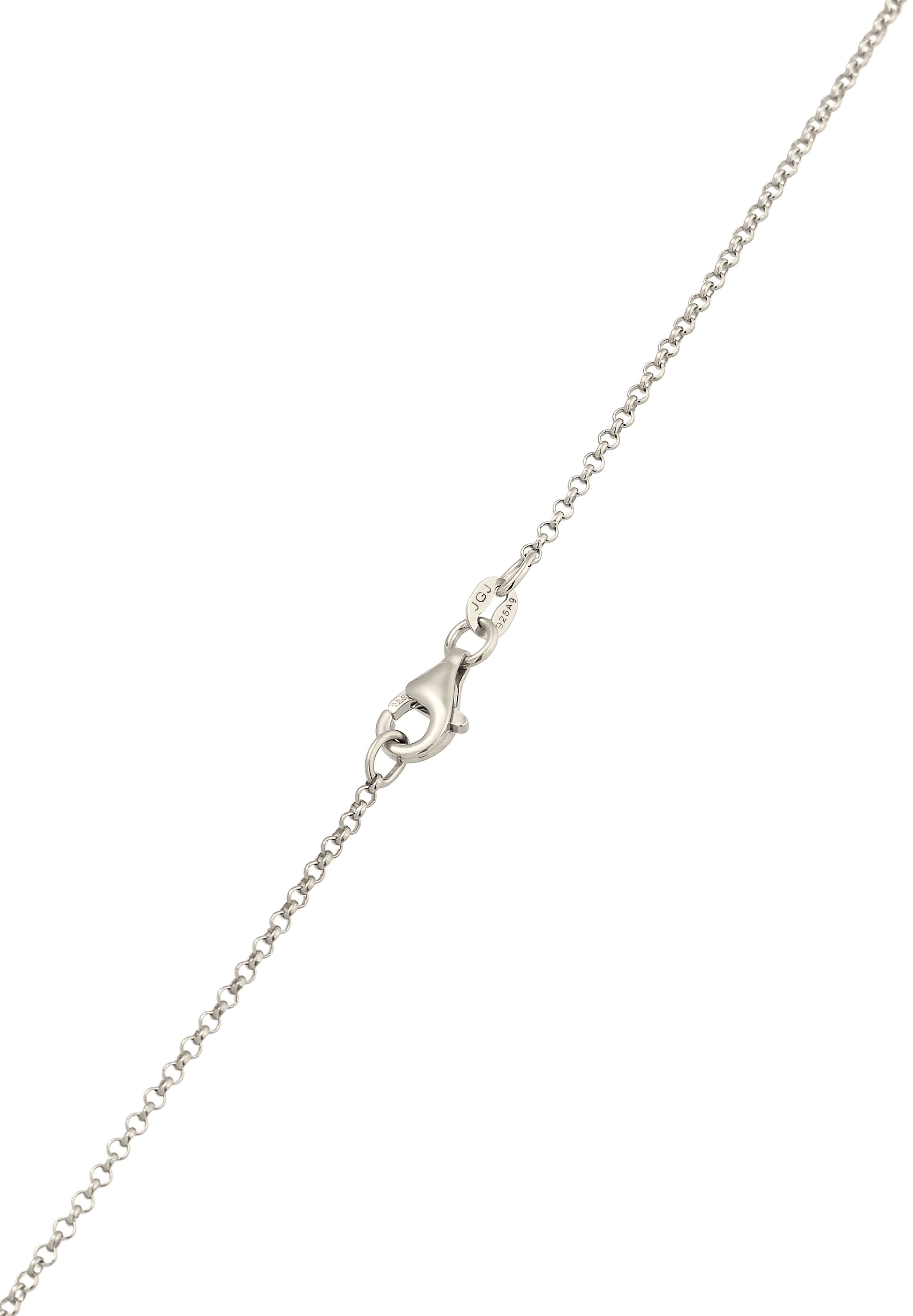 Elli Y-Kette »Halskette Y-Kette Halbmond Regenbogen Mondstein 925 Sterling Silber«