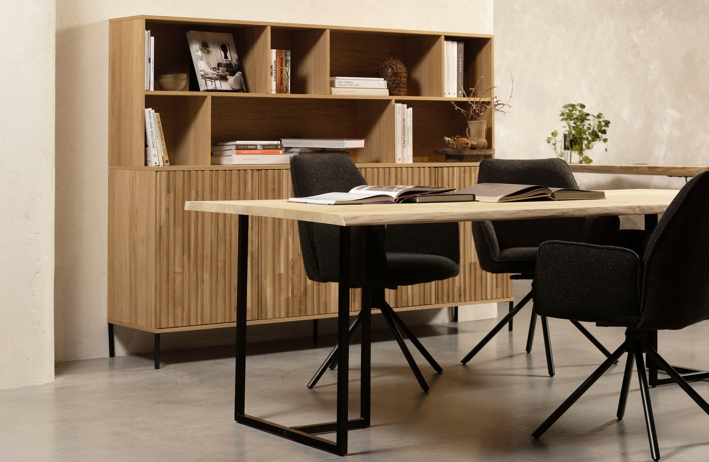 WOOOD Buffet »Gravu«, viel Stauraum, Push-to-Open Funktion, H 150 cm x B 200 cm