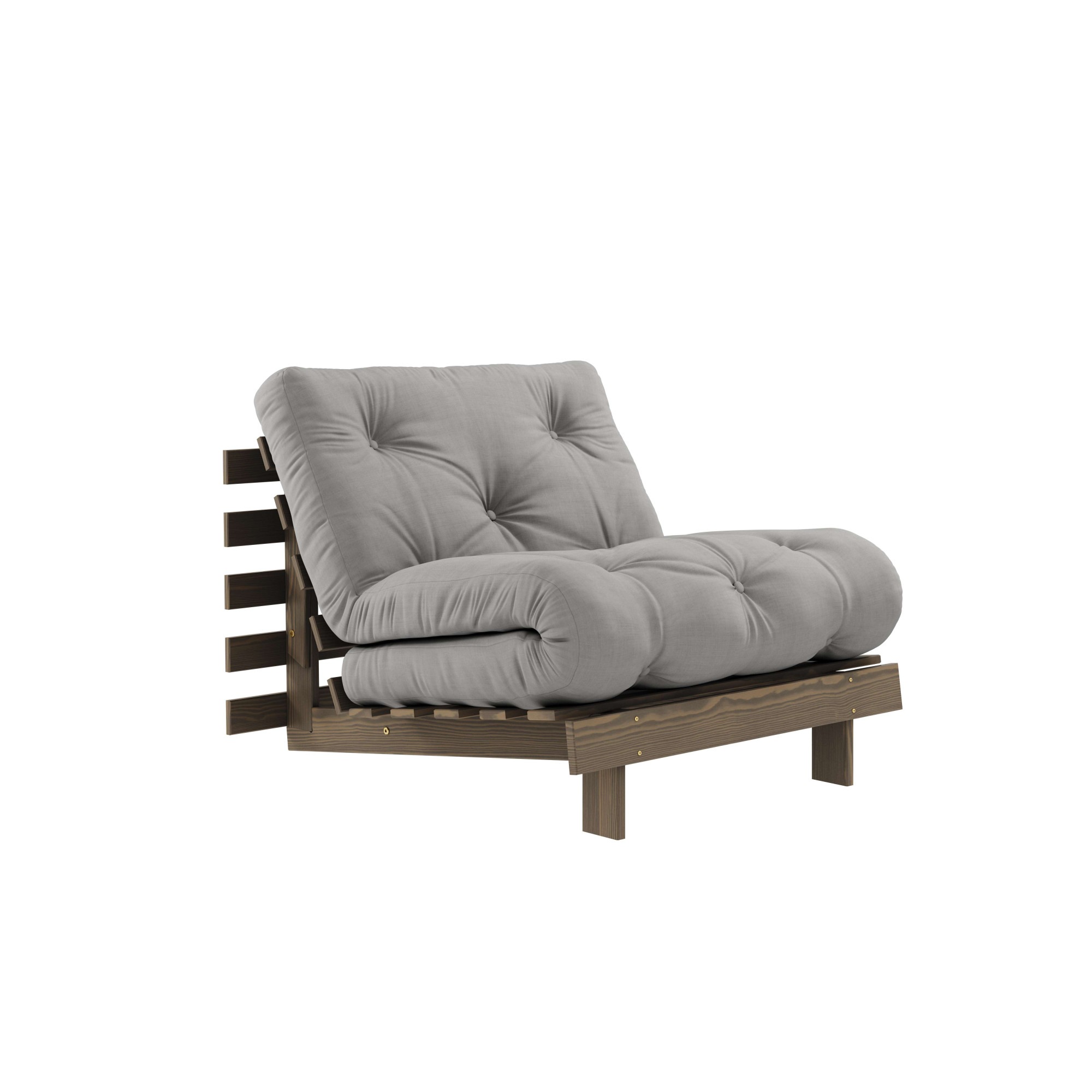 Karup Design Daybett "Roots Sofa Bed, Schlafsofa, Bettfunktion, FSC-Massivholz, B: 90 cm" Erhältlich in Breite 90 cm, 140 cm oder 160 cm, Inkl. Futonmatratze. Made in Europe, minimalistisches Design