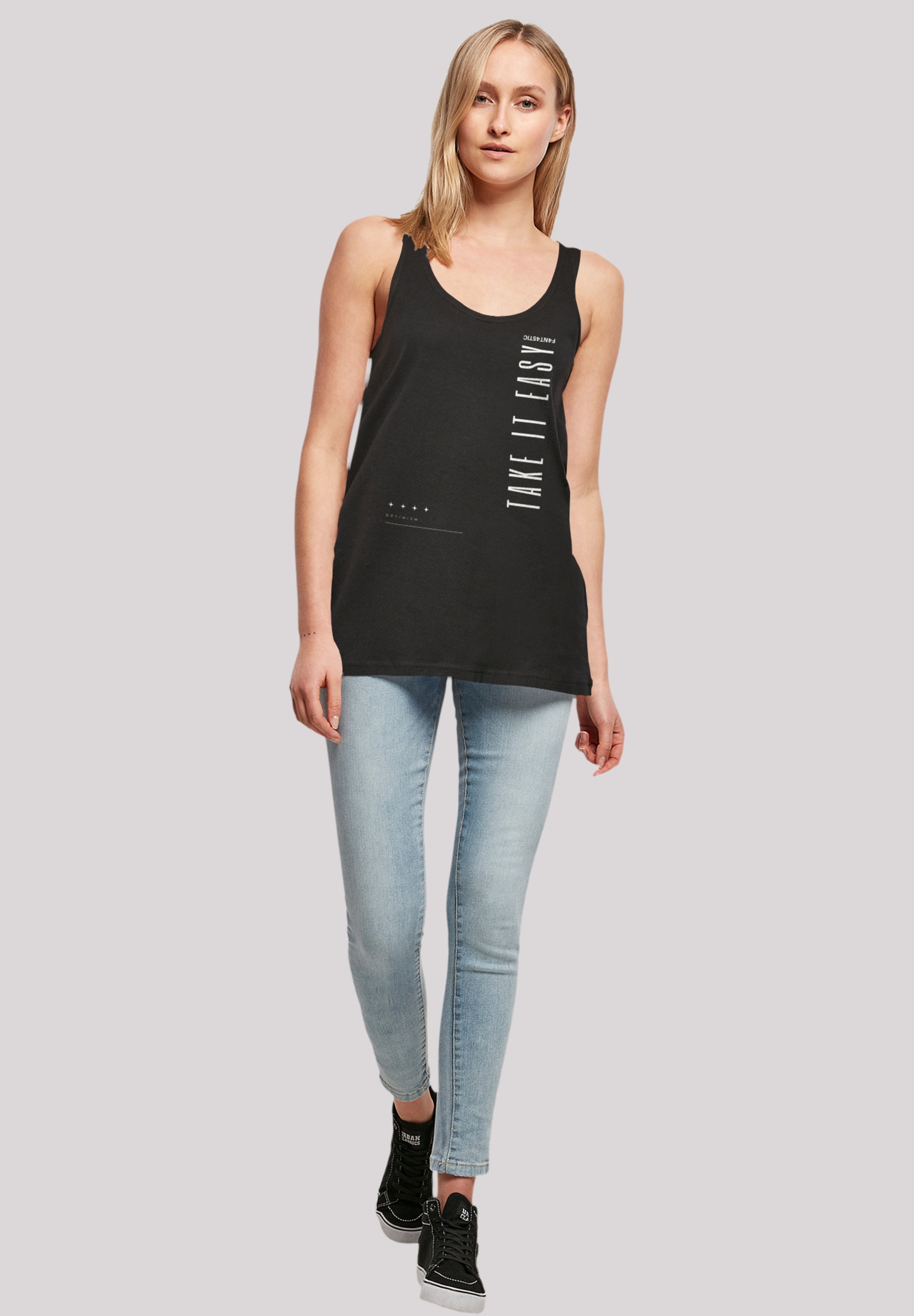 F4NT4STIC T-Shirt »Take It Easy Text«, Print